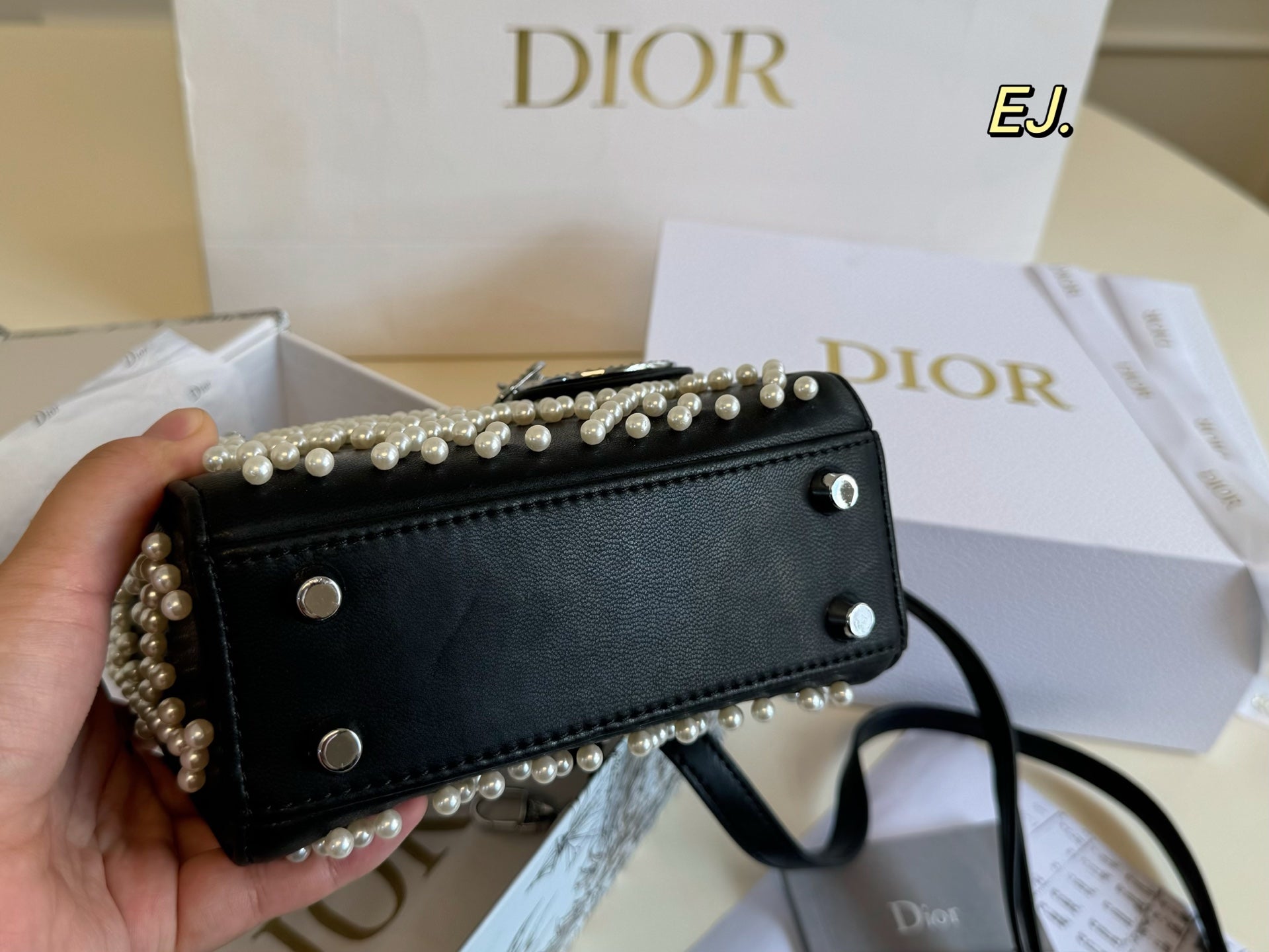 Lady Dior Pearl handbag