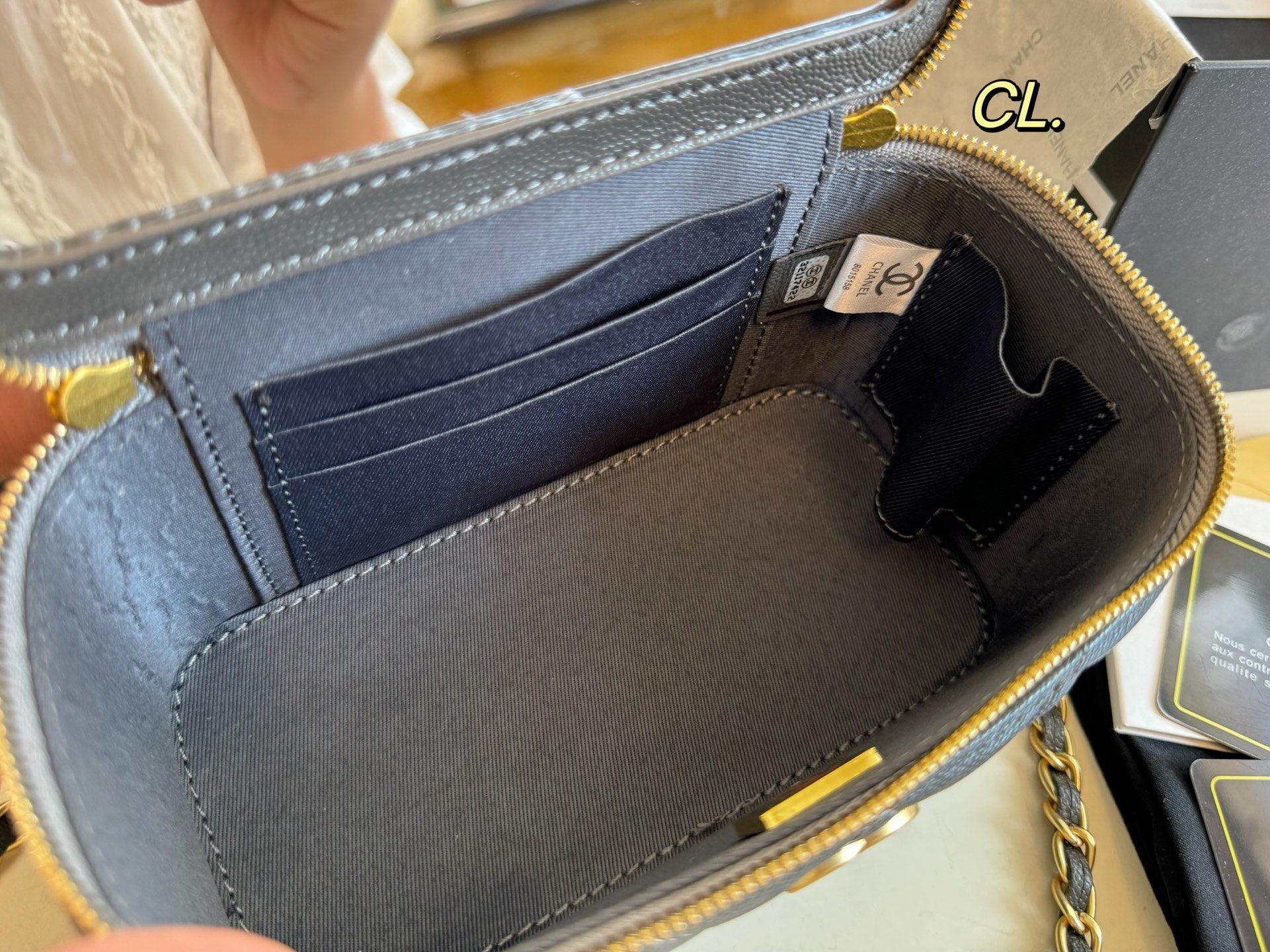 CHANEL Checkerboard Handle Box Bag