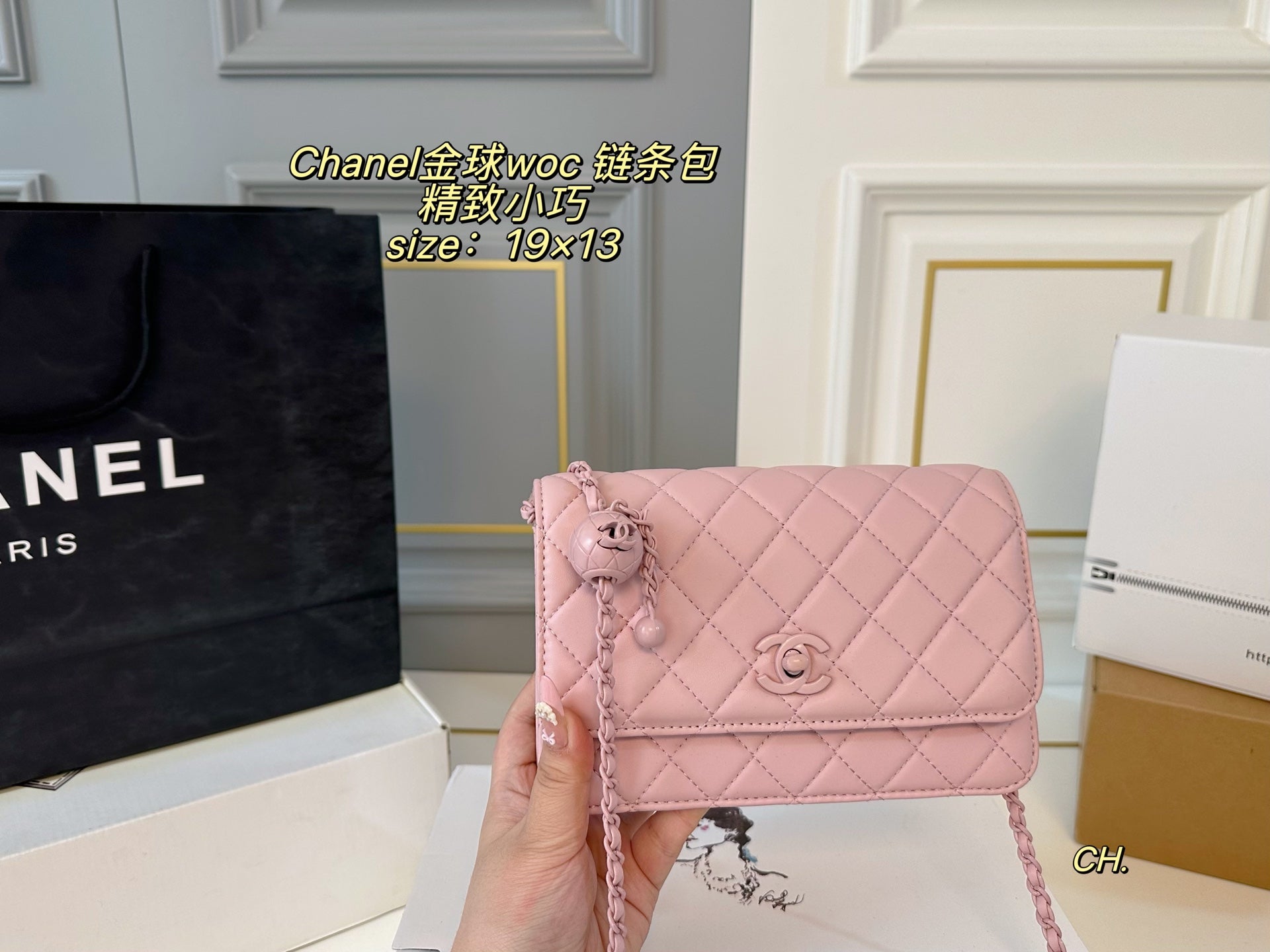 CHANEL Golden Ball WOC chain bag