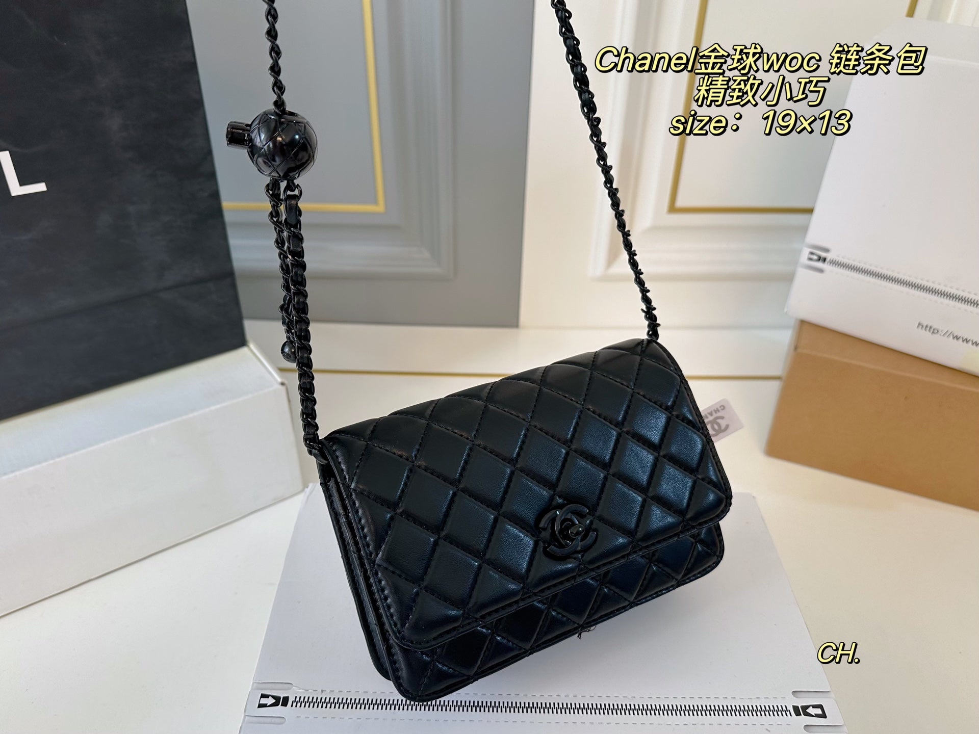 CHANEL Golden Ball WOC chain bag
