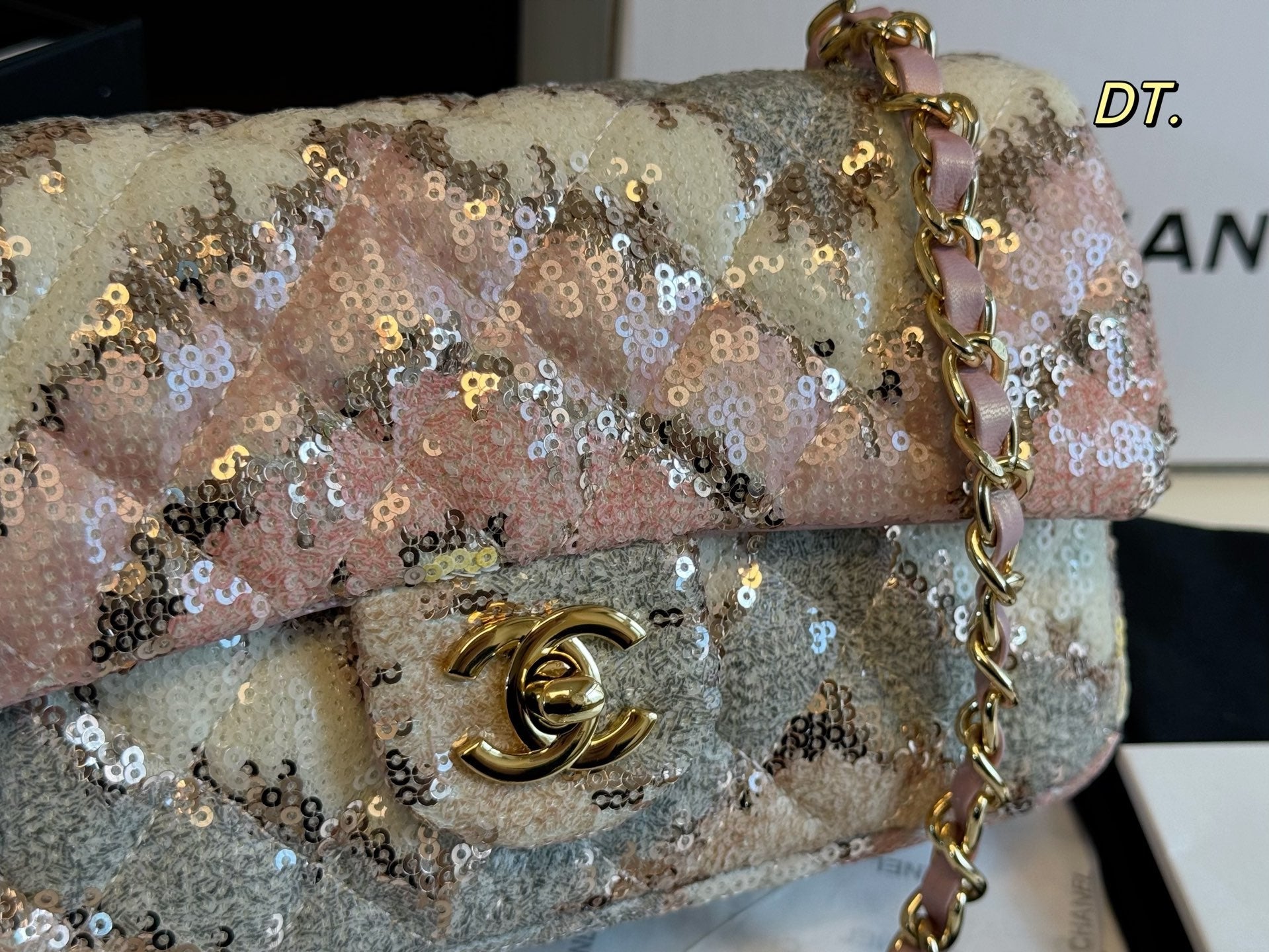 CHANEL Sequin Square Bag