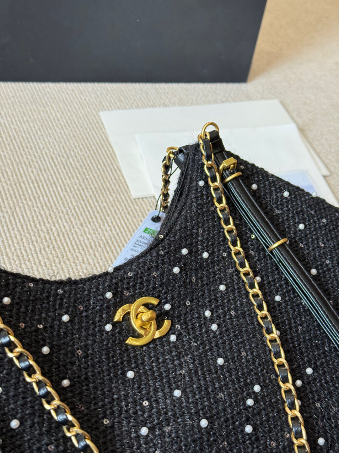 Chanel Polka Dot Chain Tote Bag