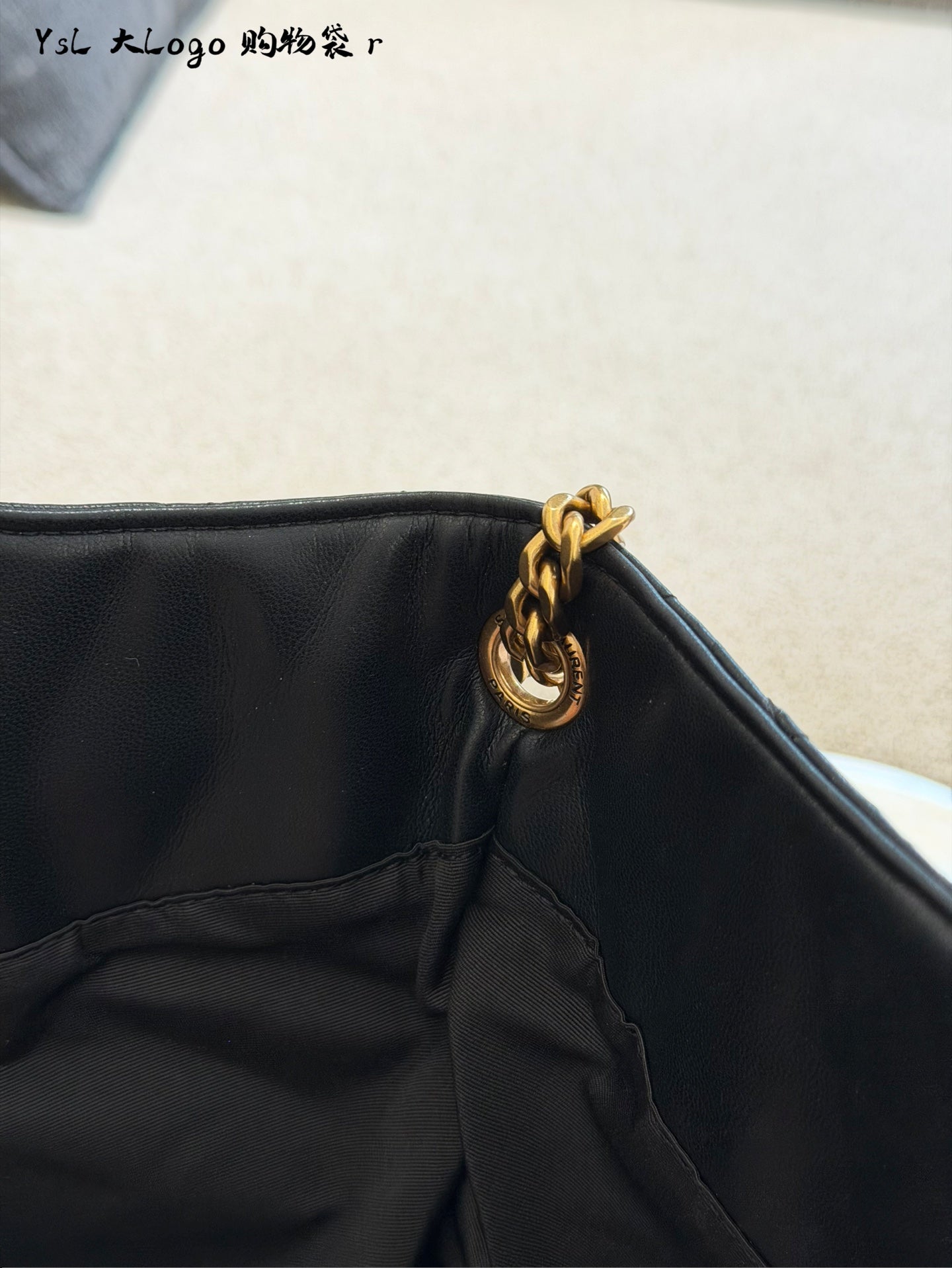 YSL Icare Argyle Tote Bag