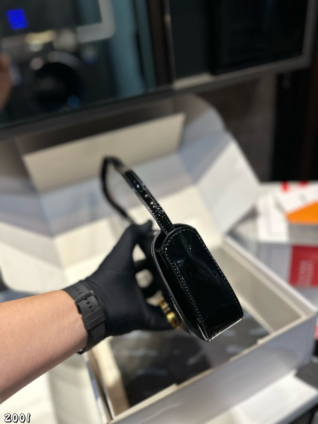 YSL Voltaire Patent Leather Underarm Bag