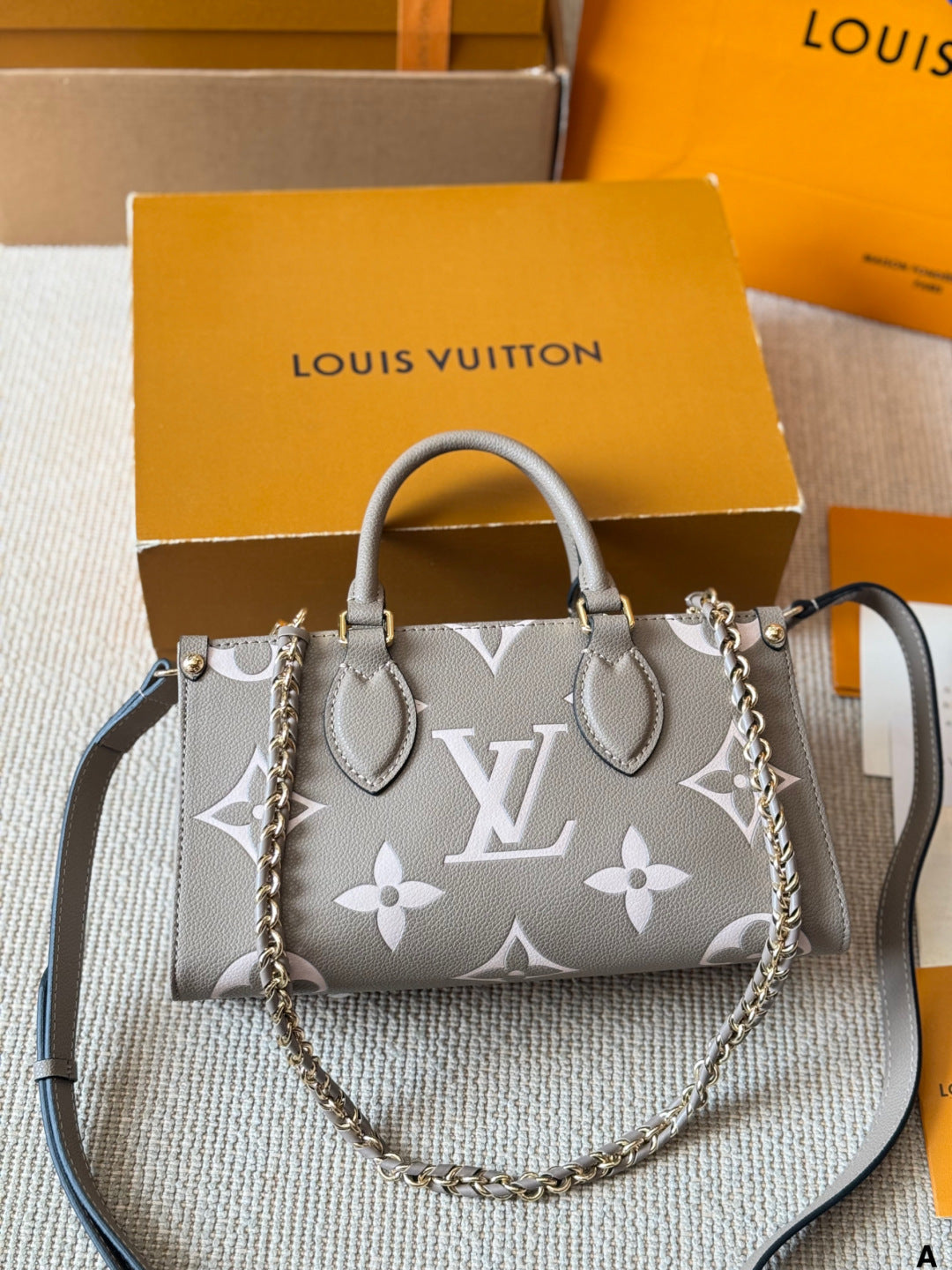LV On The Go Horizontal Vintage-patterned Bag