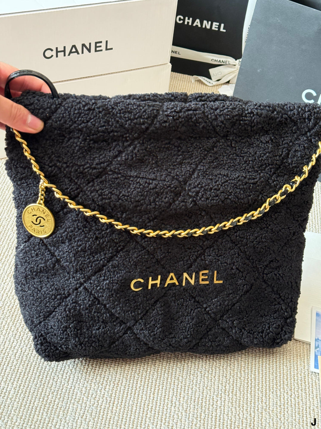 Chanel Chain Plush Trash Bag
