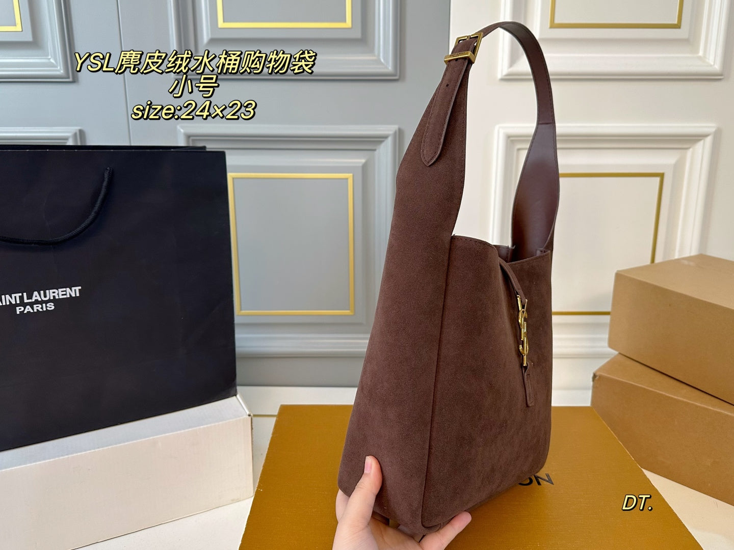 YSL hobo Suede Bucket Bag