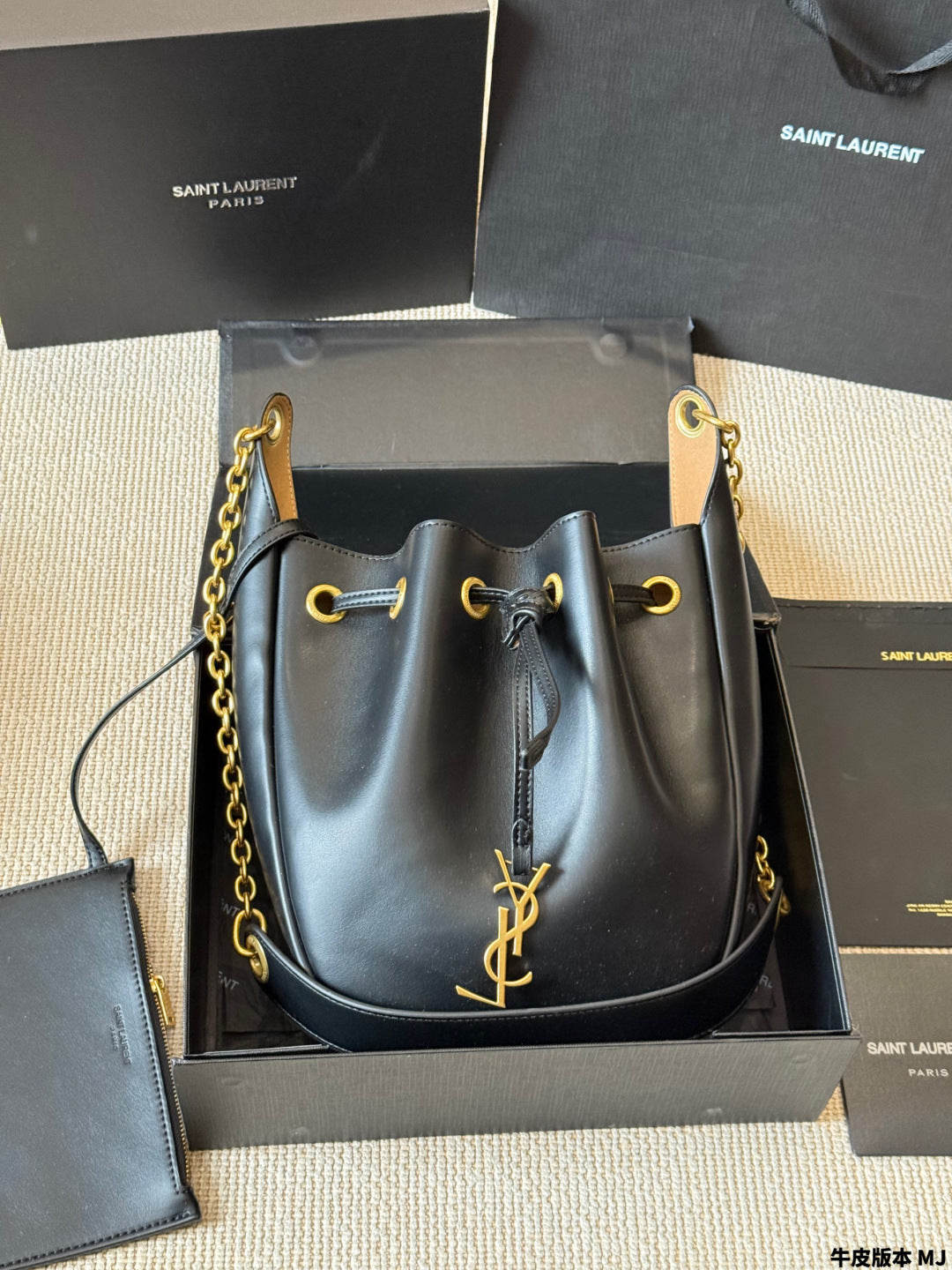 YSL Drawstring Bucket Bag