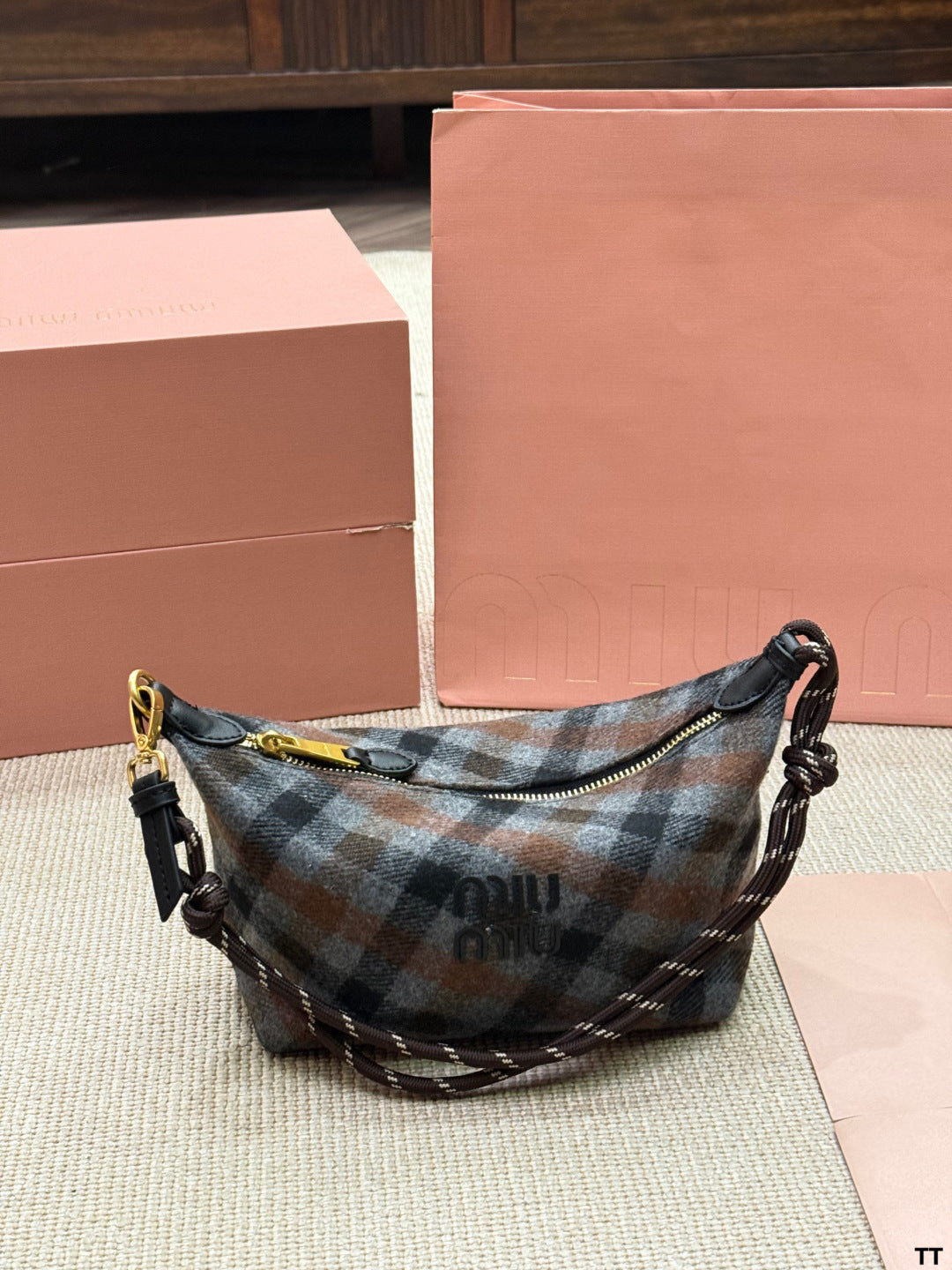 MiuMiu Woolen Lunch Box Bag