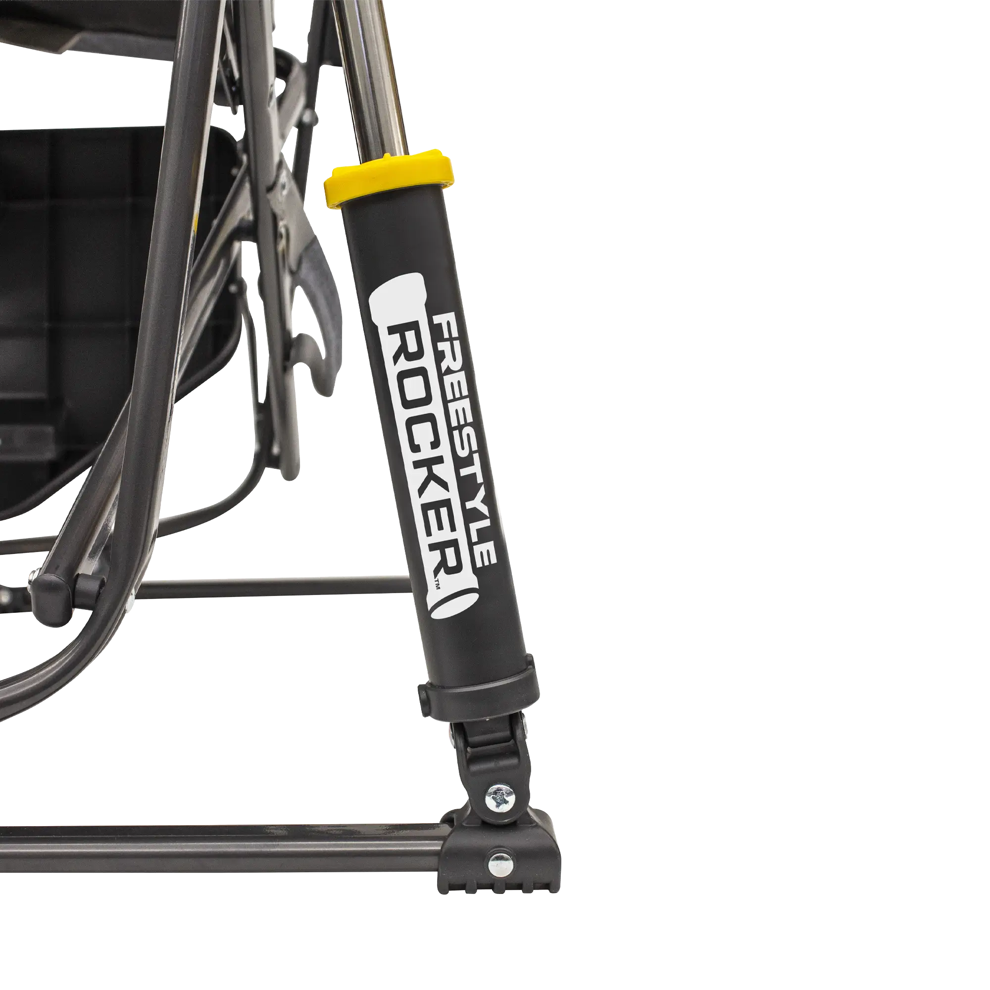 Freestyle Rocker with Side Table, Heathered Pewter, Shock Detail