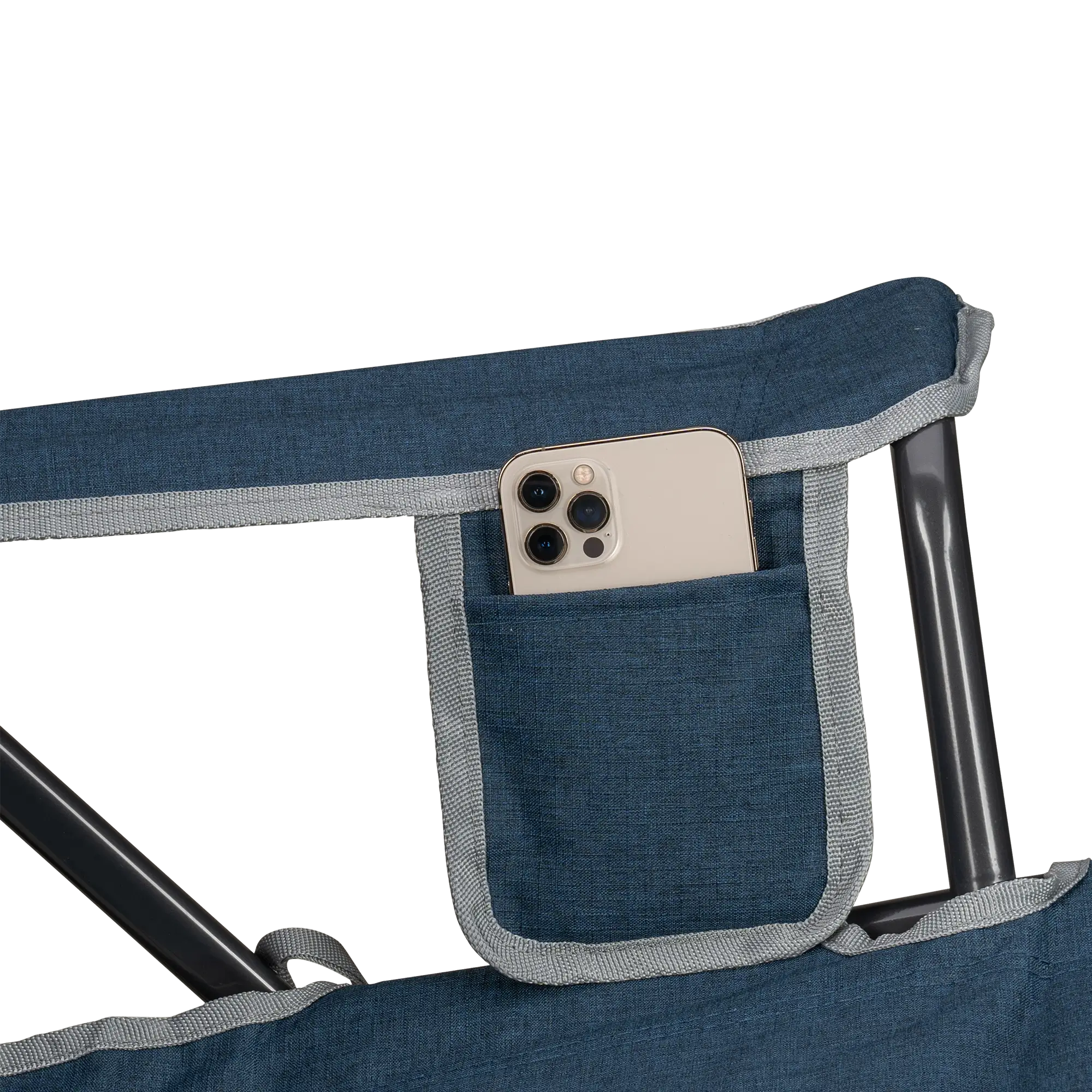 Kickback Rocker, Heathered Indigo, Phone Pocket Detail