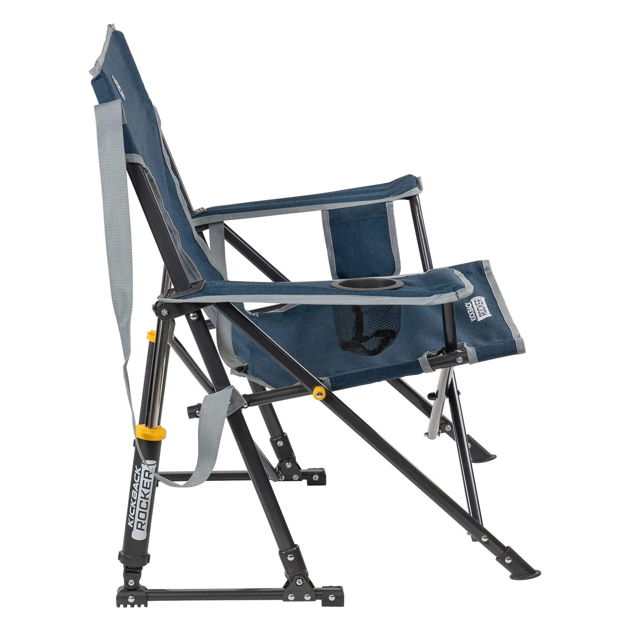 Kickback Rocker, Heathered Indigo, Side Angle