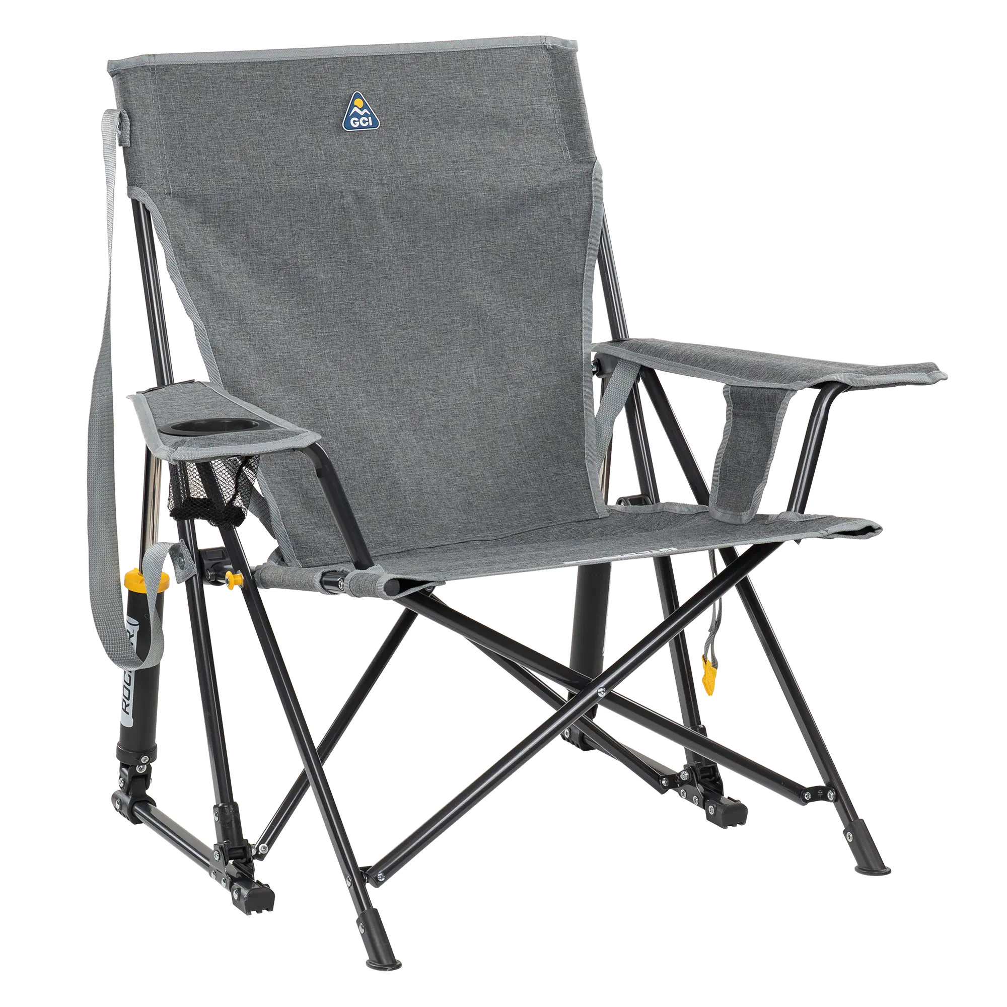 Kickback Rocker, Heathered Pewter, Front Right Angled