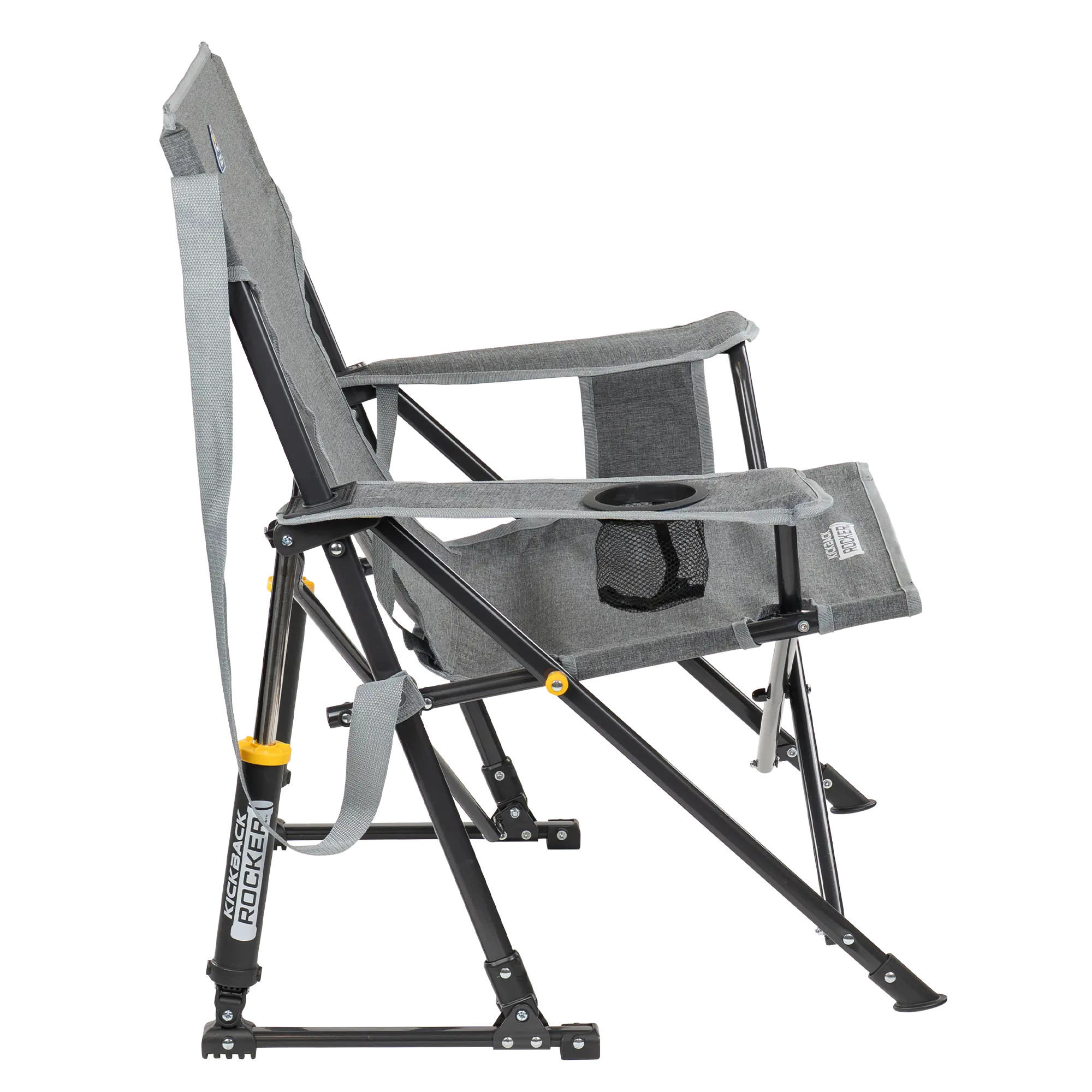 Kickback Rocker, Heathered Pewter, Side Angle