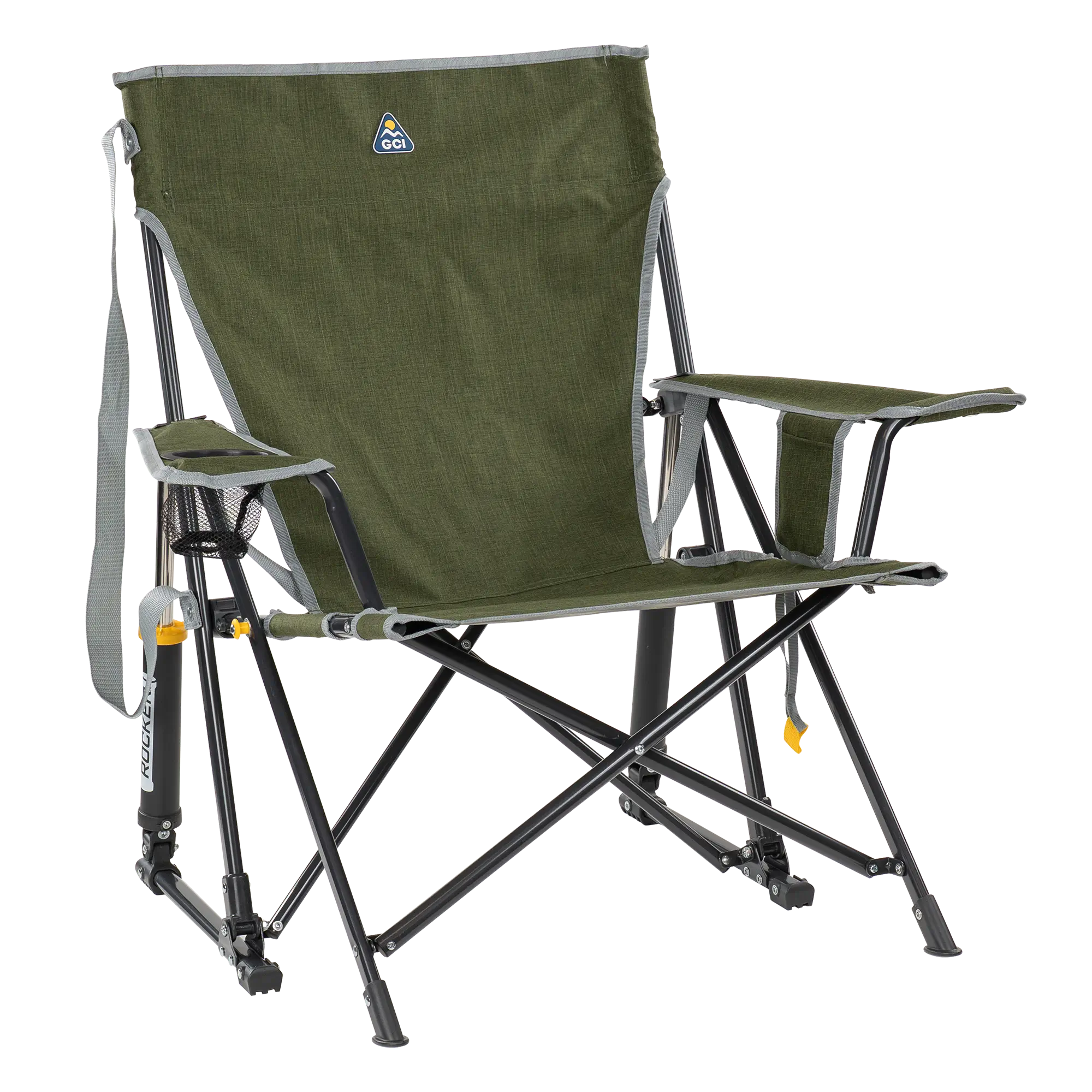 Kickback Rocker, Heathered Loden, Front Right Angled