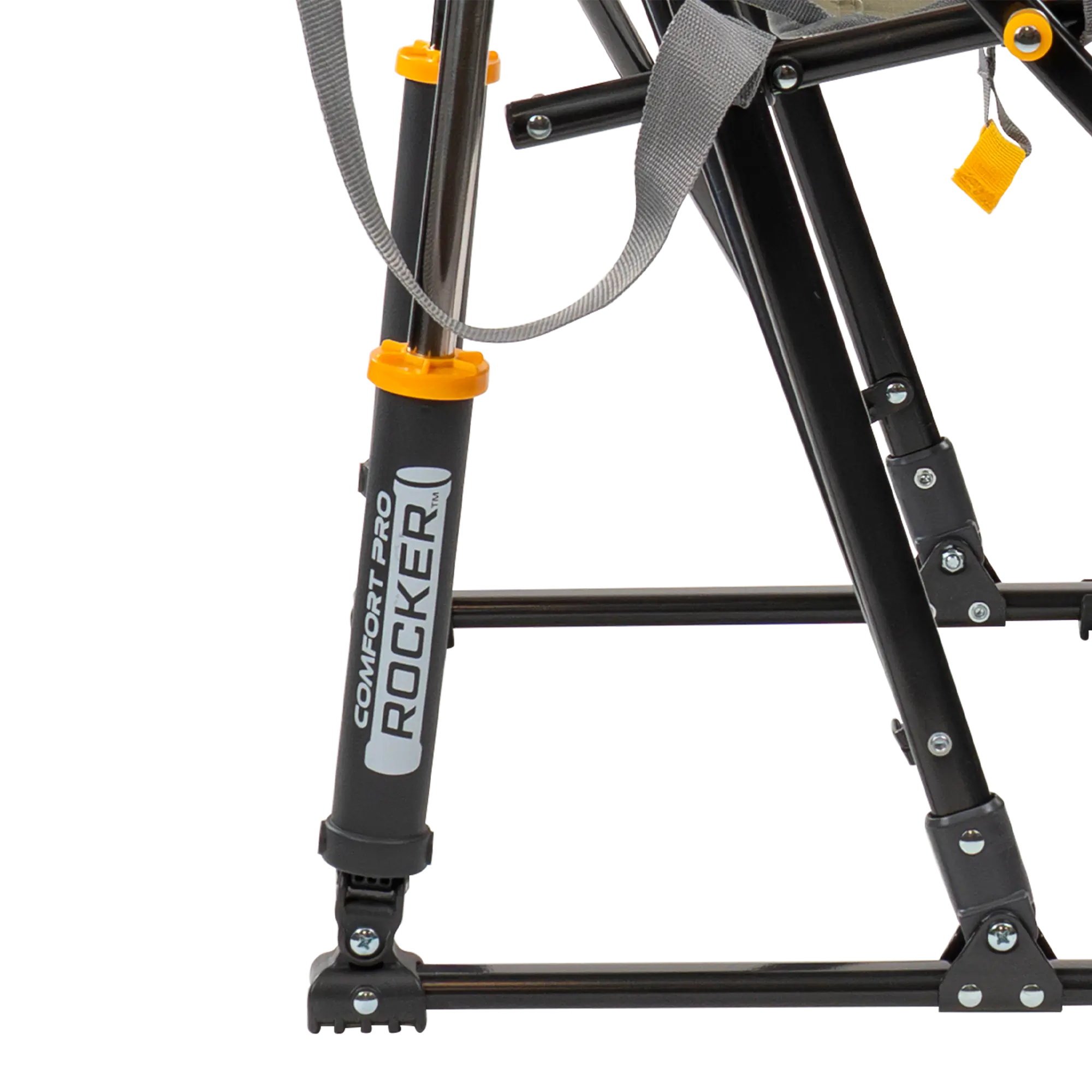 Spring-action rockers on the loden green comfort pro rocker.