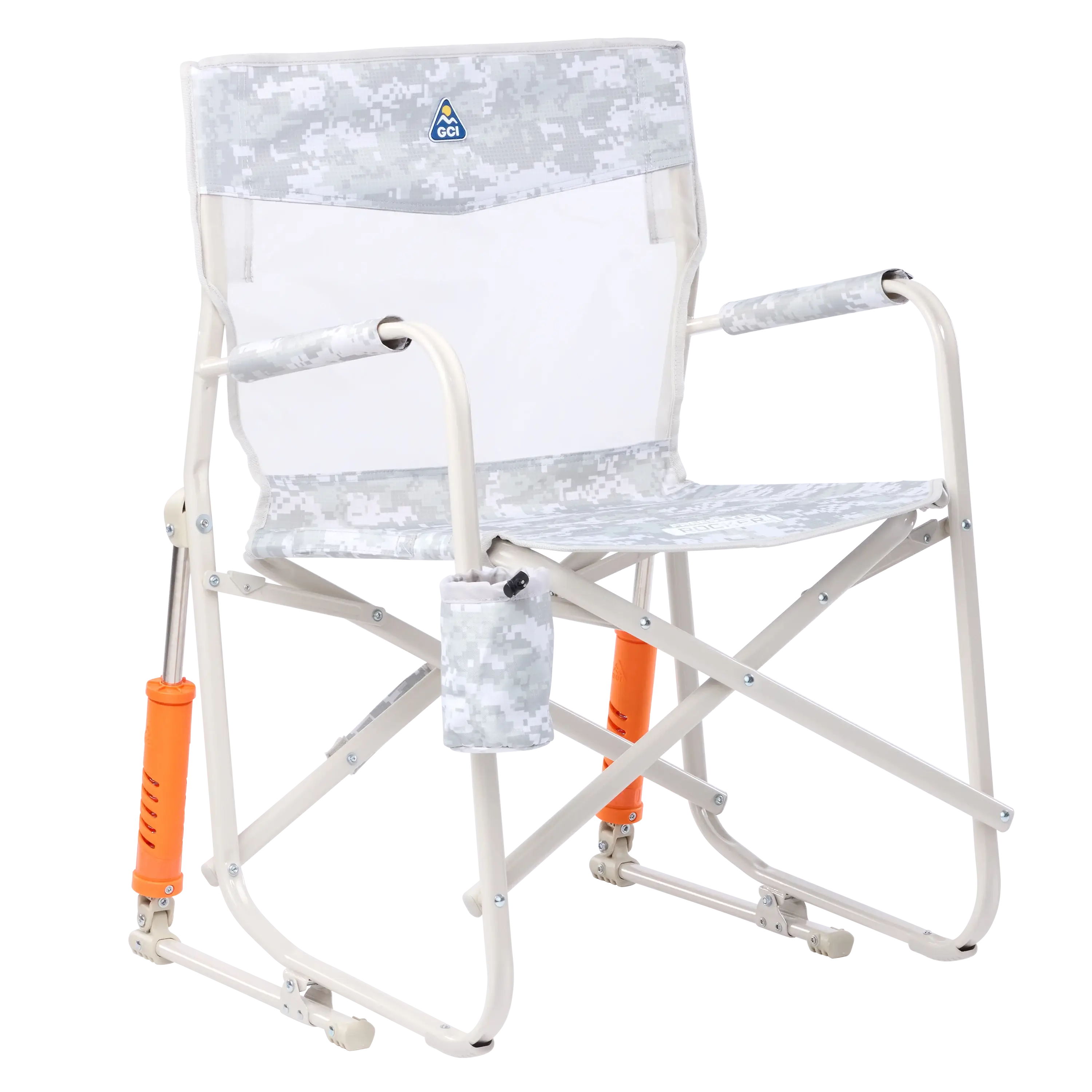 Side angle of snow camo freestyle rocker elite.