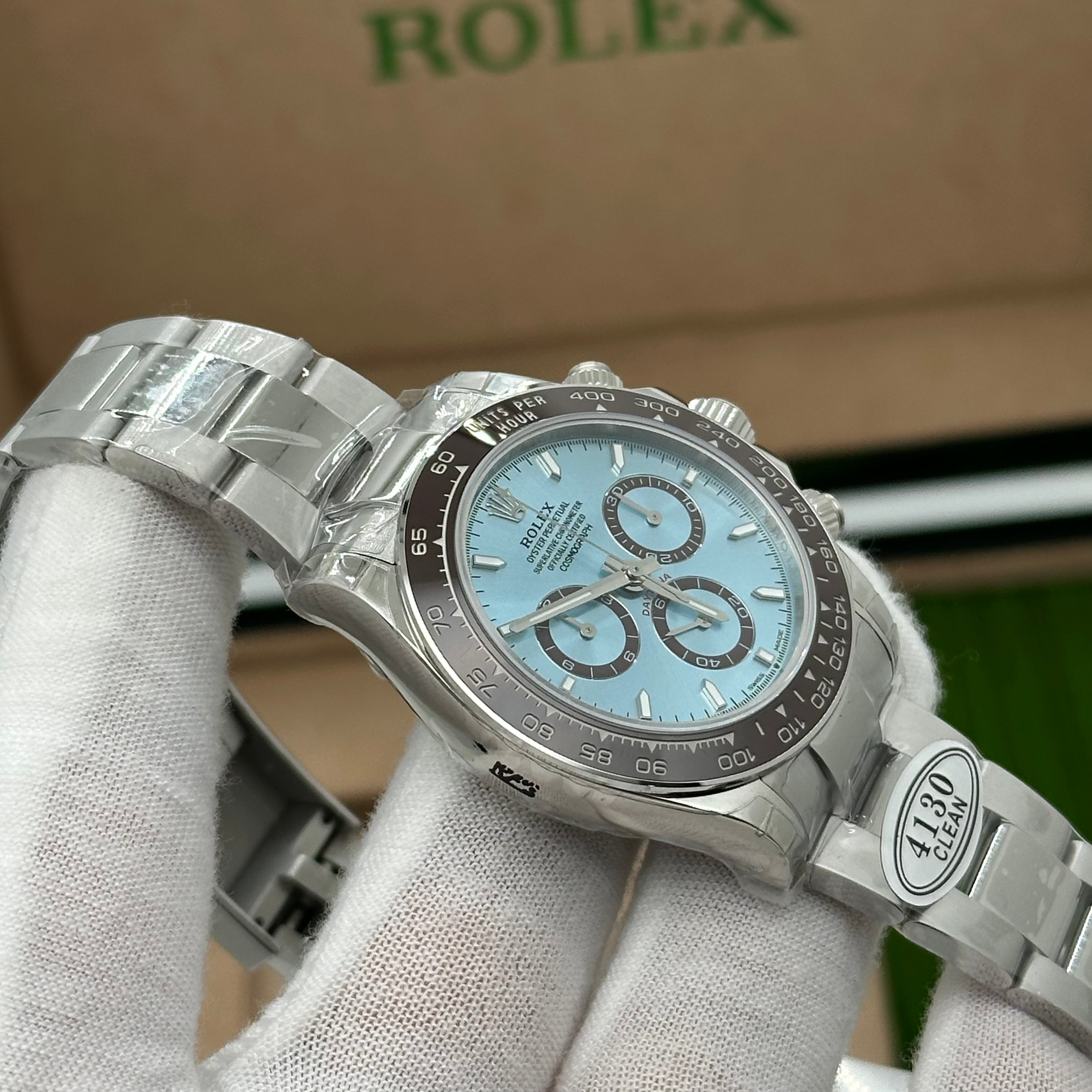 Rolex Cosmograph Daytona Platinum Ice Blue Dial – Closed Caseback