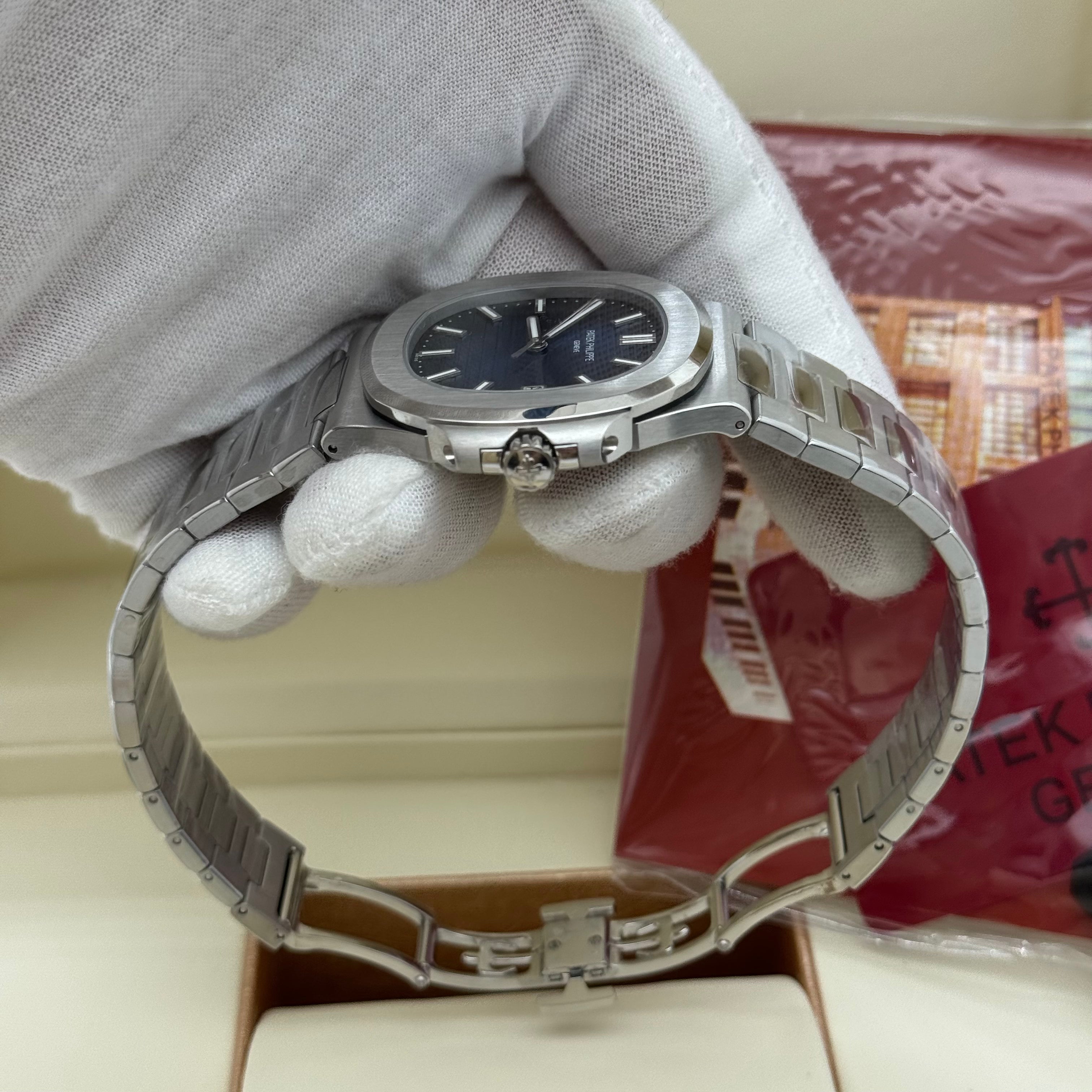 Patek Philippe nautilus men's mechanical watch blue Dial 40MM