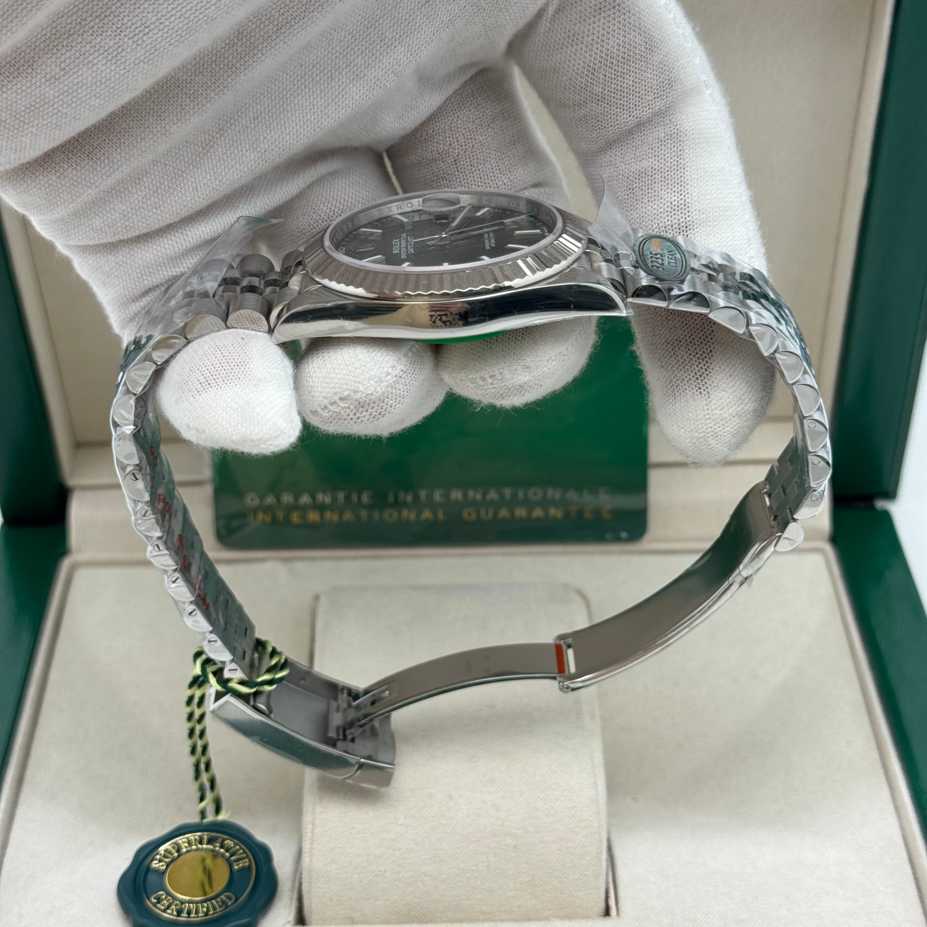 Rolex Datejust 41mm fluted Mint Green Dial jubilee Bracelet