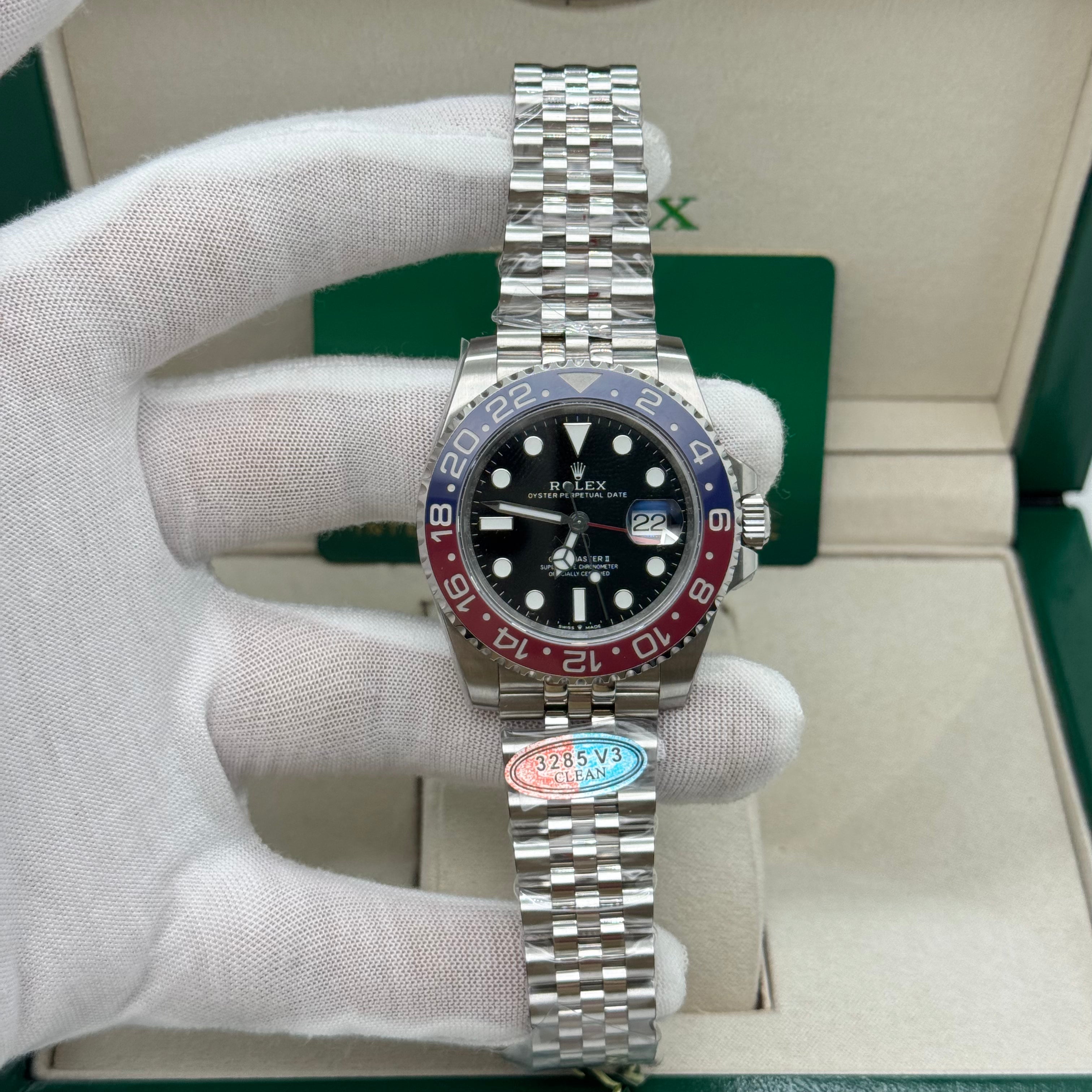Rolex GMT-Master || Pepsi Black Dial Blue Red Ceramic Bezel 40MM