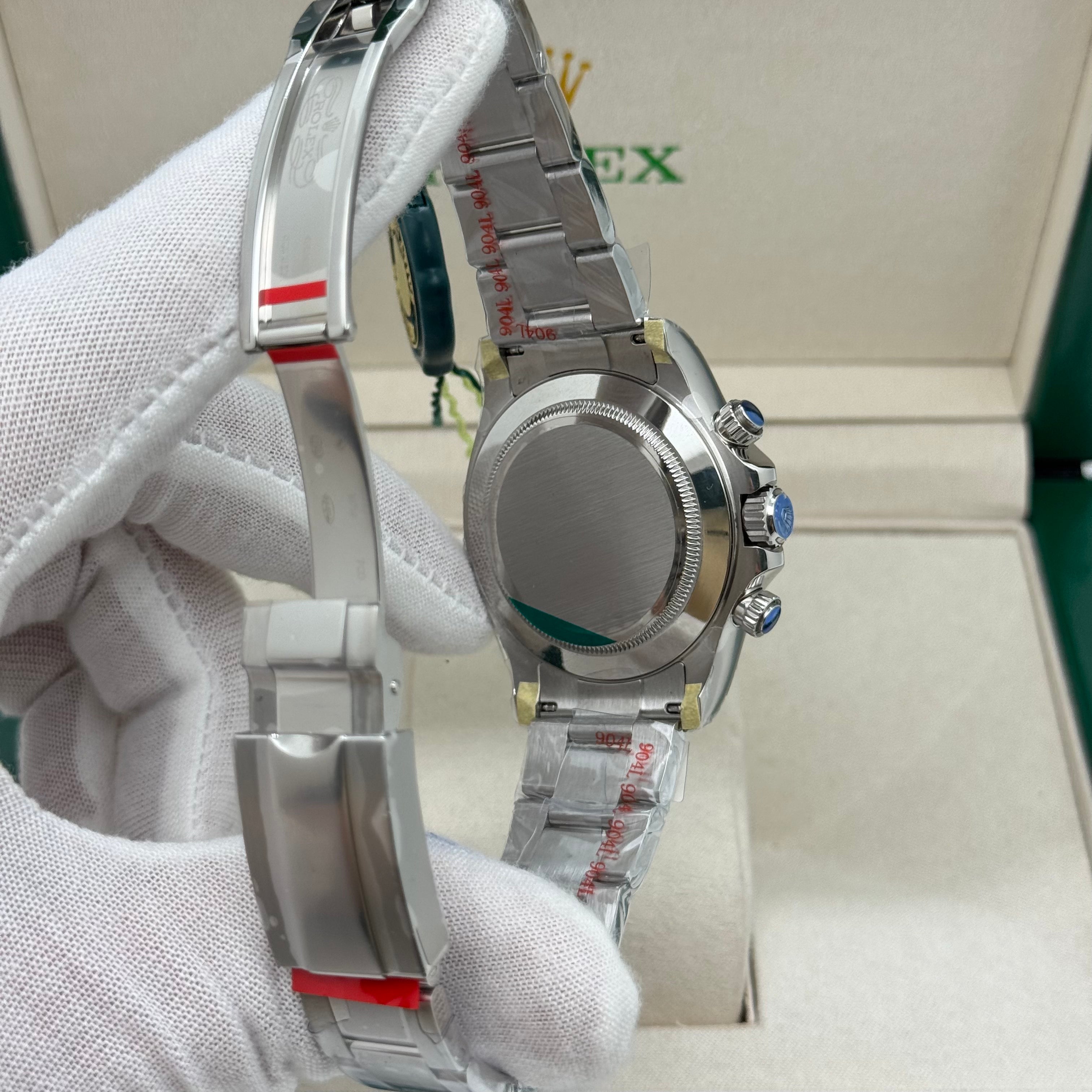 Rolex Daytona 2024 Steel Rim Bezel Ceramic Stainless Steel White Dial 40 MM