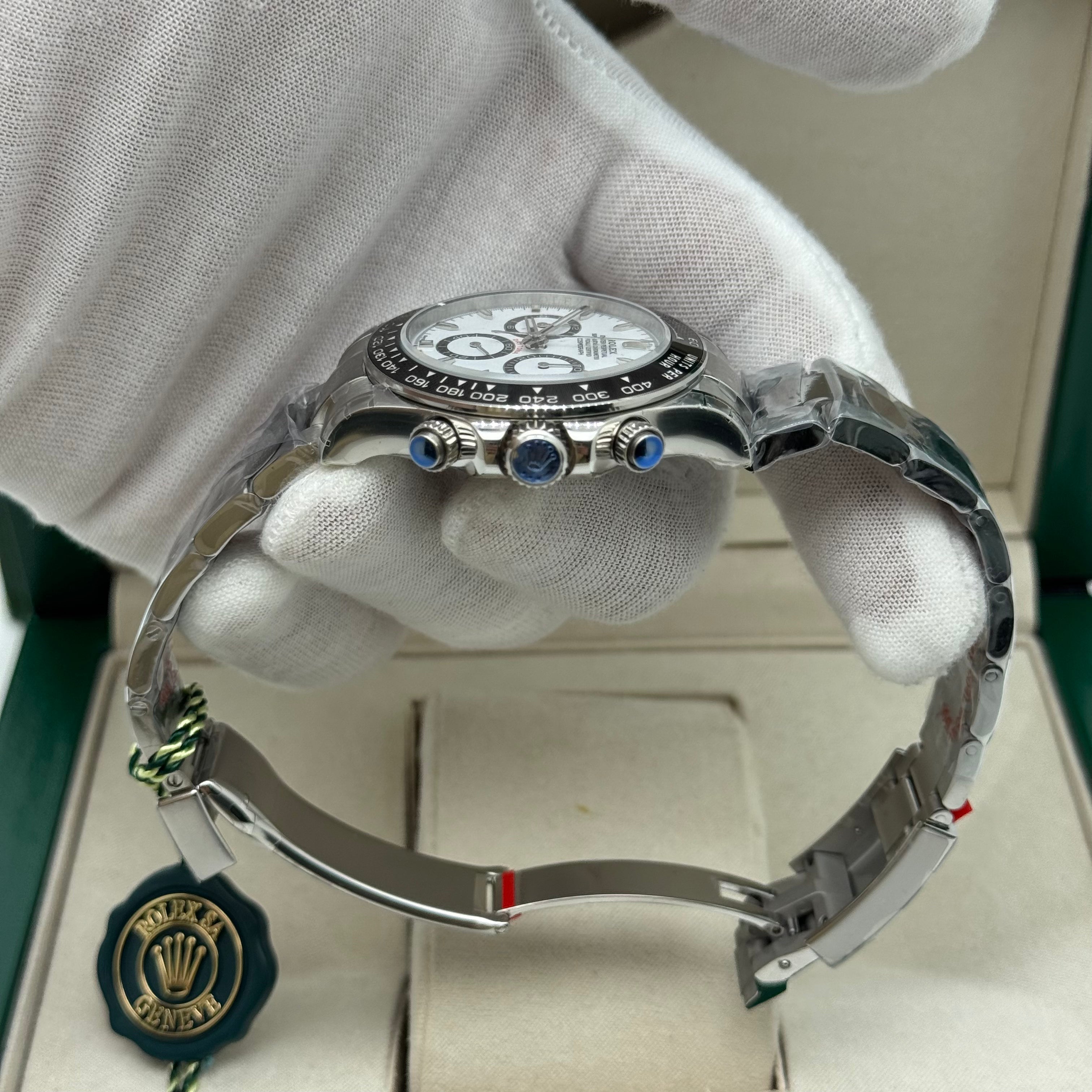 Rolex Daytona 2024 Steel Rim Bezel Ceramic Stainless Steel White Dial 40 MM