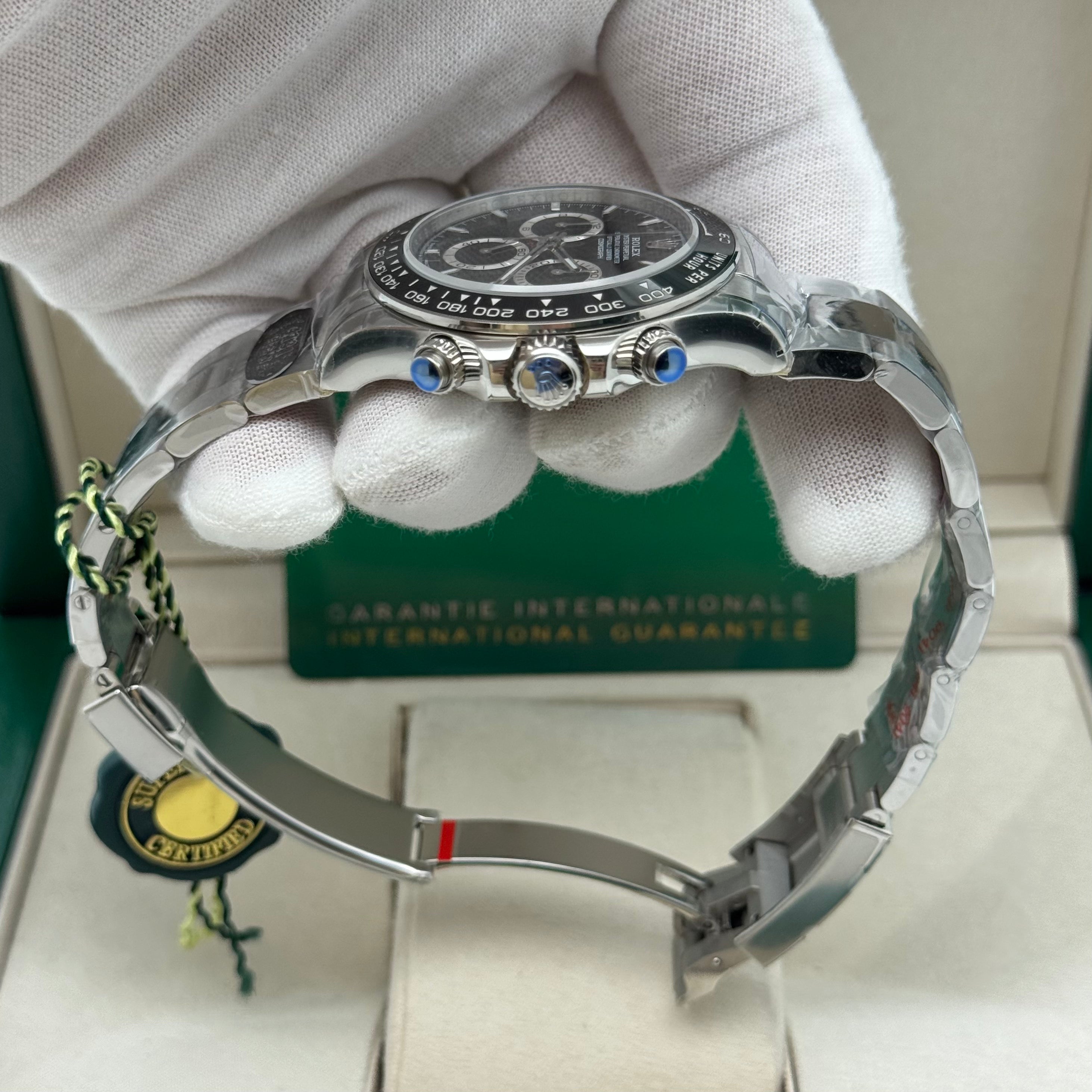 Rolex Daytona 2024 Steel Rim Bezel Ceramic Stainless Steel Black Dial 40MM