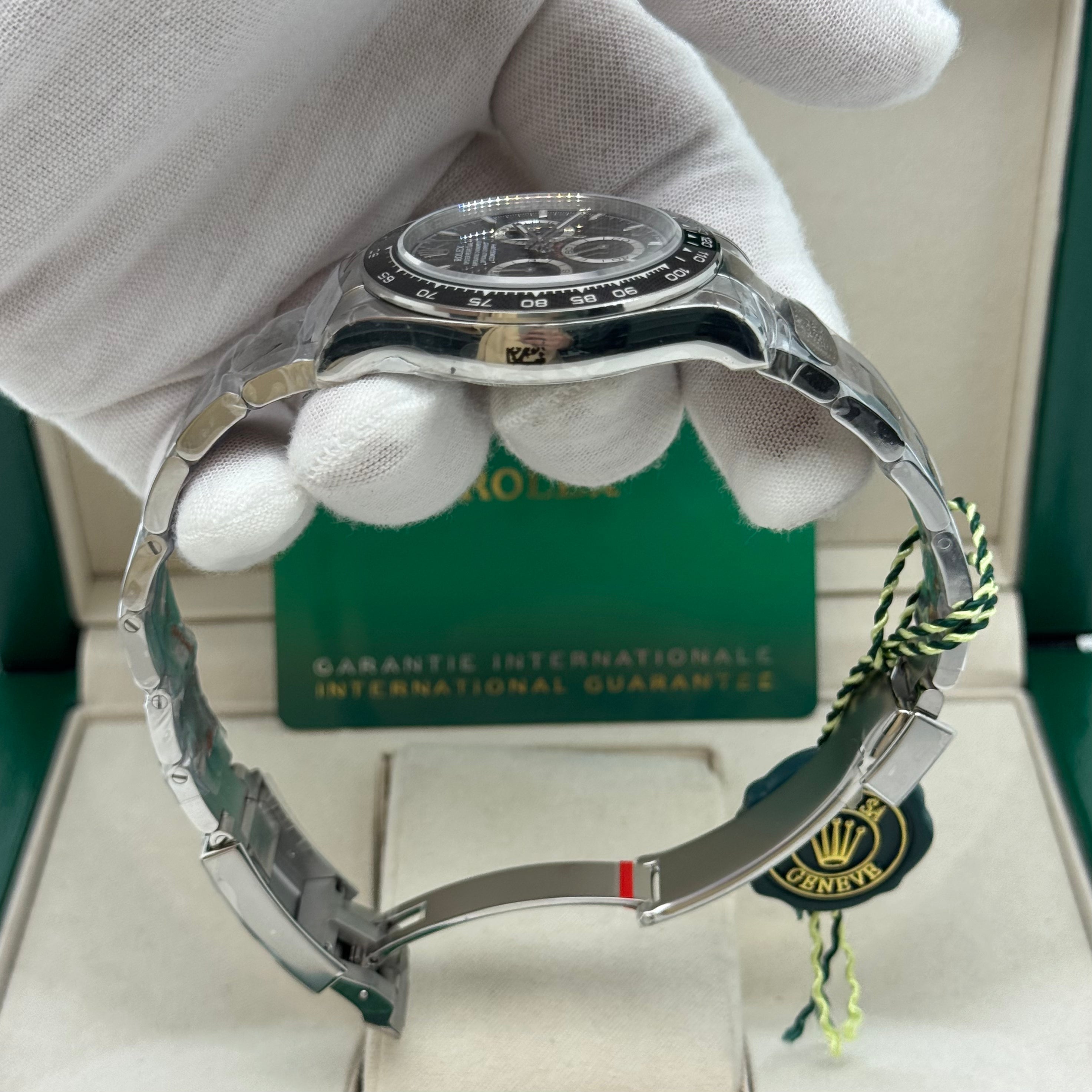 Rolex Daytona 2024 Steel Rim Bezel Ceramic Stainless Steel Black Dial 40MM