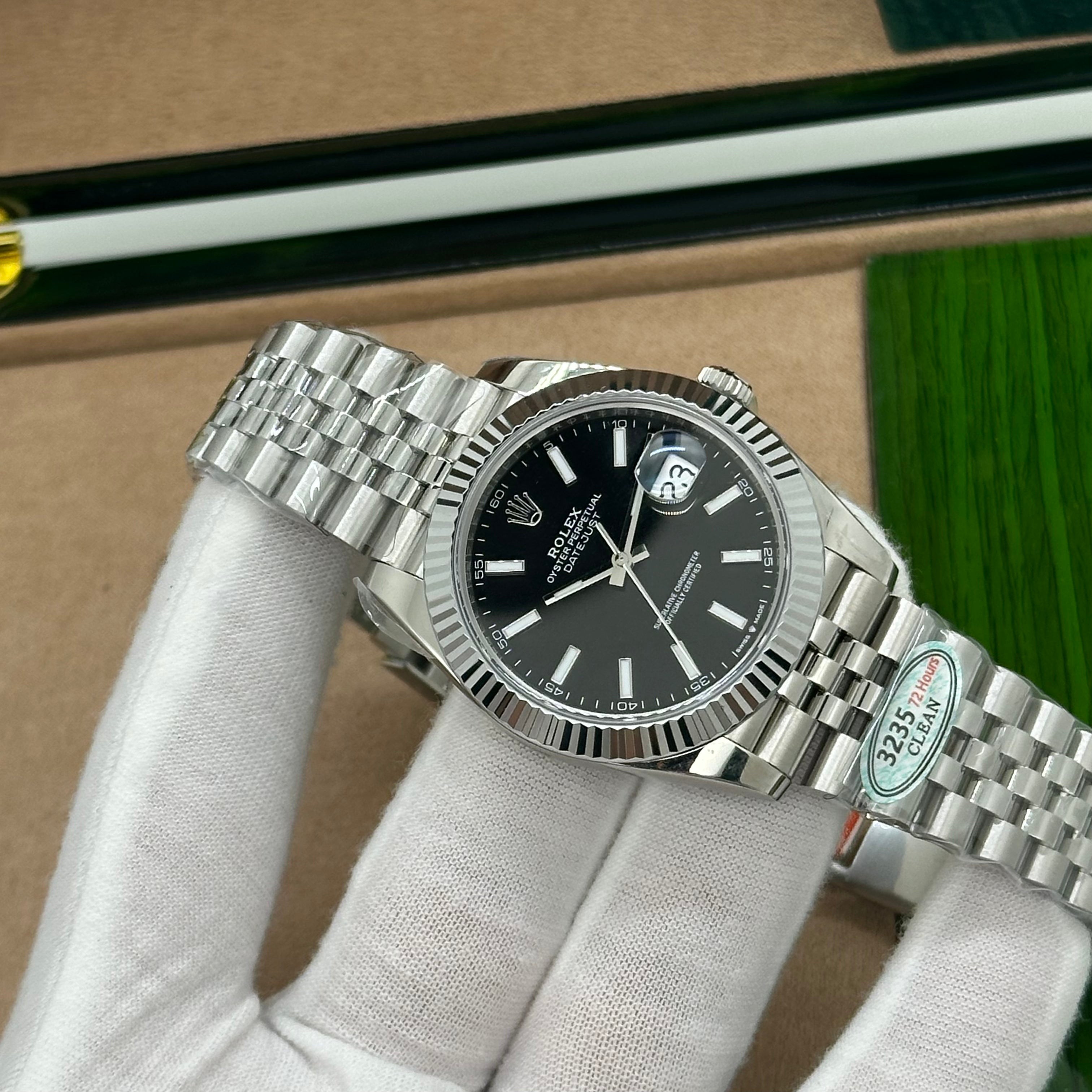 Rolex Datejust 41MM NEW 2023 Black Stick Dial Jubilee Bracelet