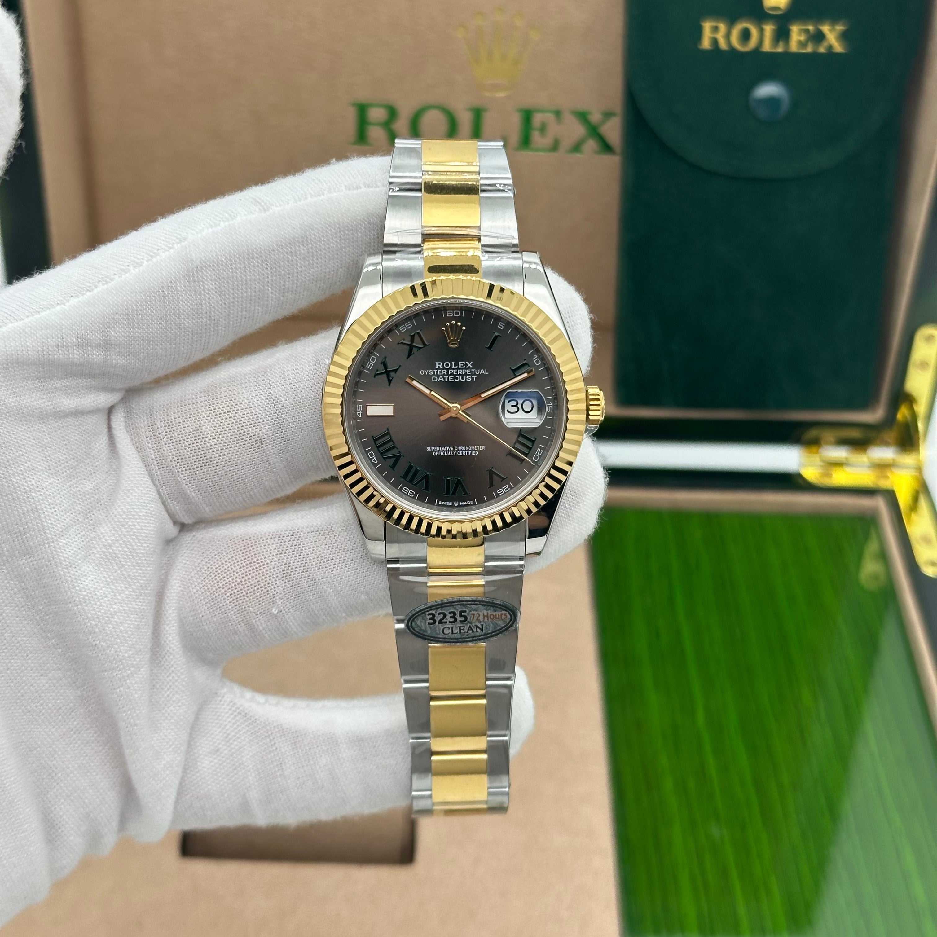 Rolex Datejust 41mm Two-Tone Oyster Gold – Slate Roman Dial