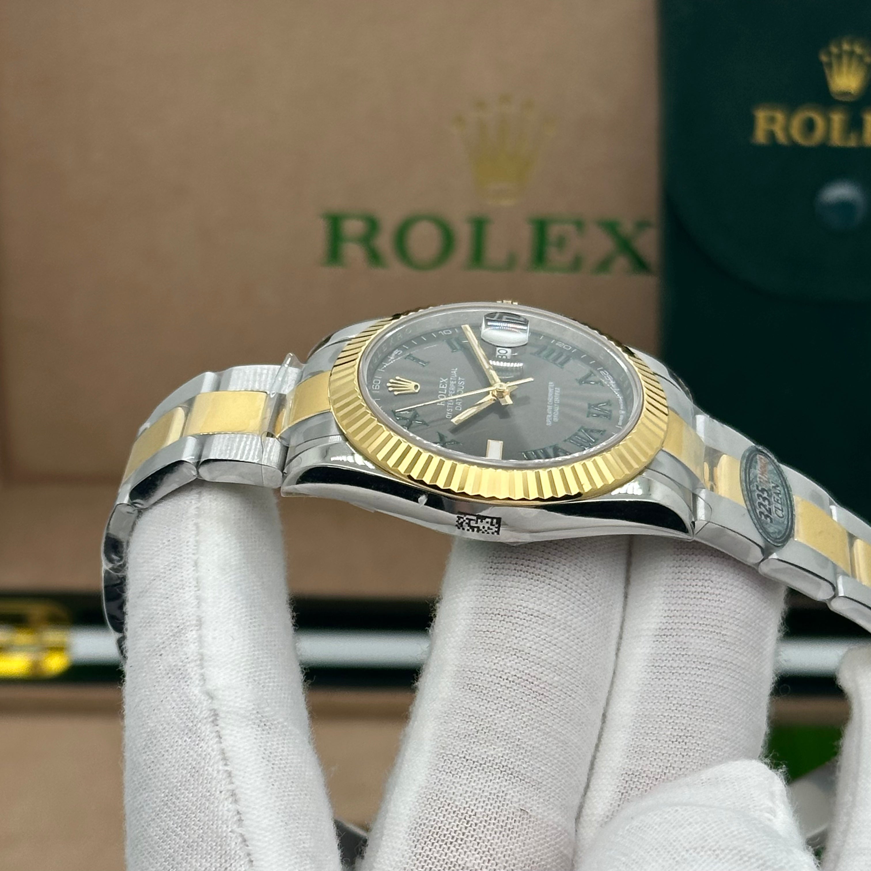Rolex Datejust 41mm Two-Tone Oyster Gold – Slate Roman Dial