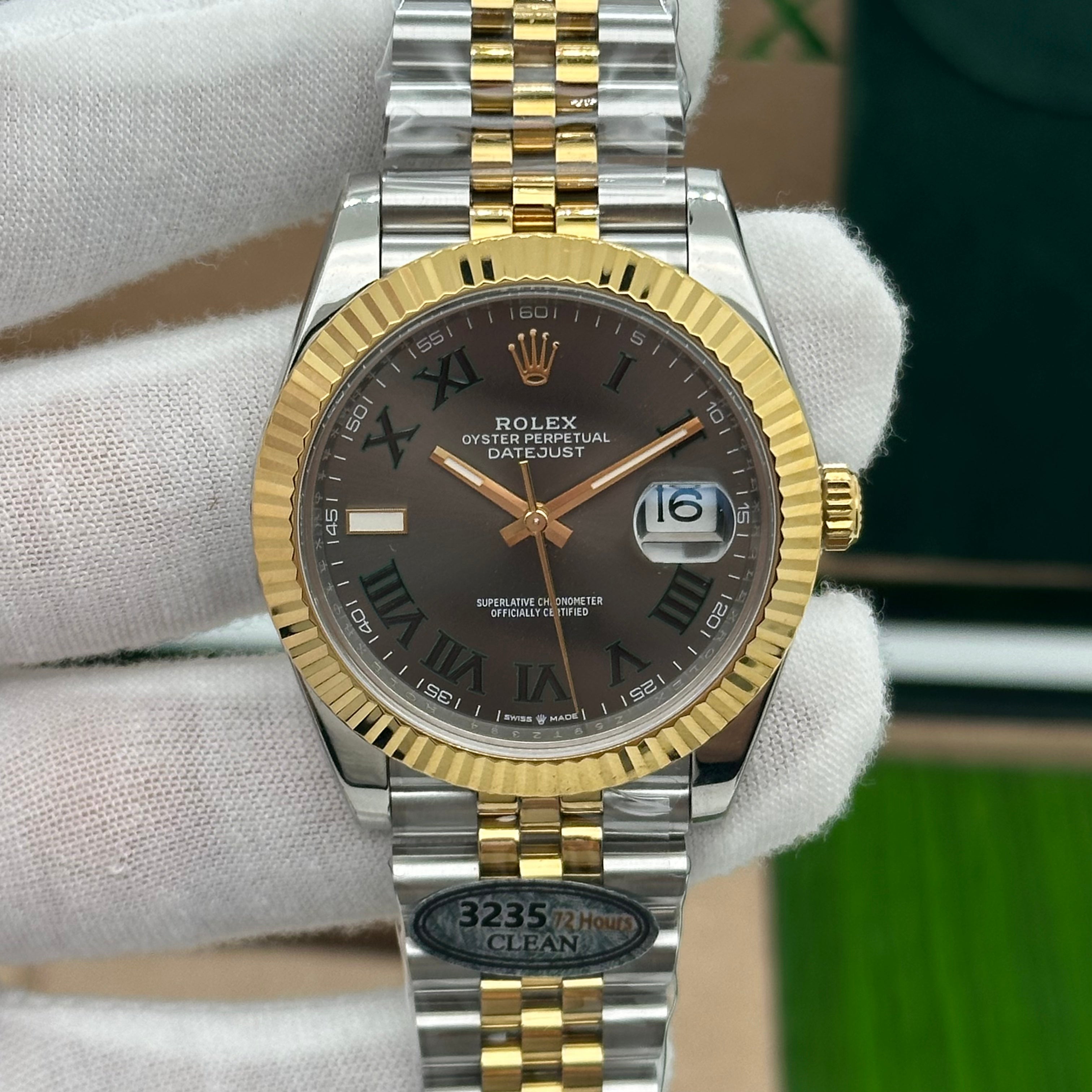 Rolex Datejust 41mm – Two-Tone Steel & Yellow Gold Jubilee Bracelet – Roman Dial