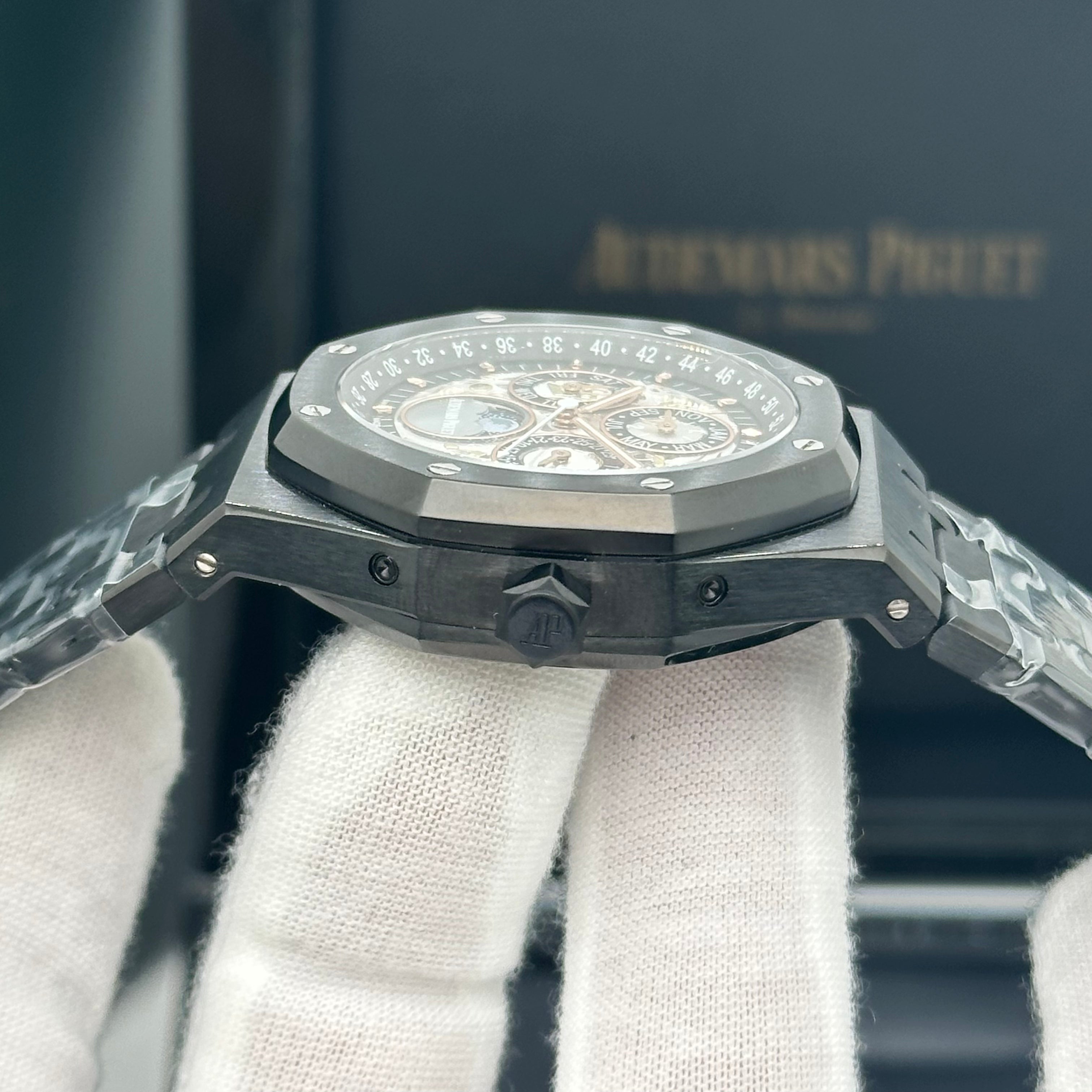 Audemars Piguet Royal Oak Perpetual Calendar Skeleton – Black Ceramic Look – Swiss Super Clone 1:1