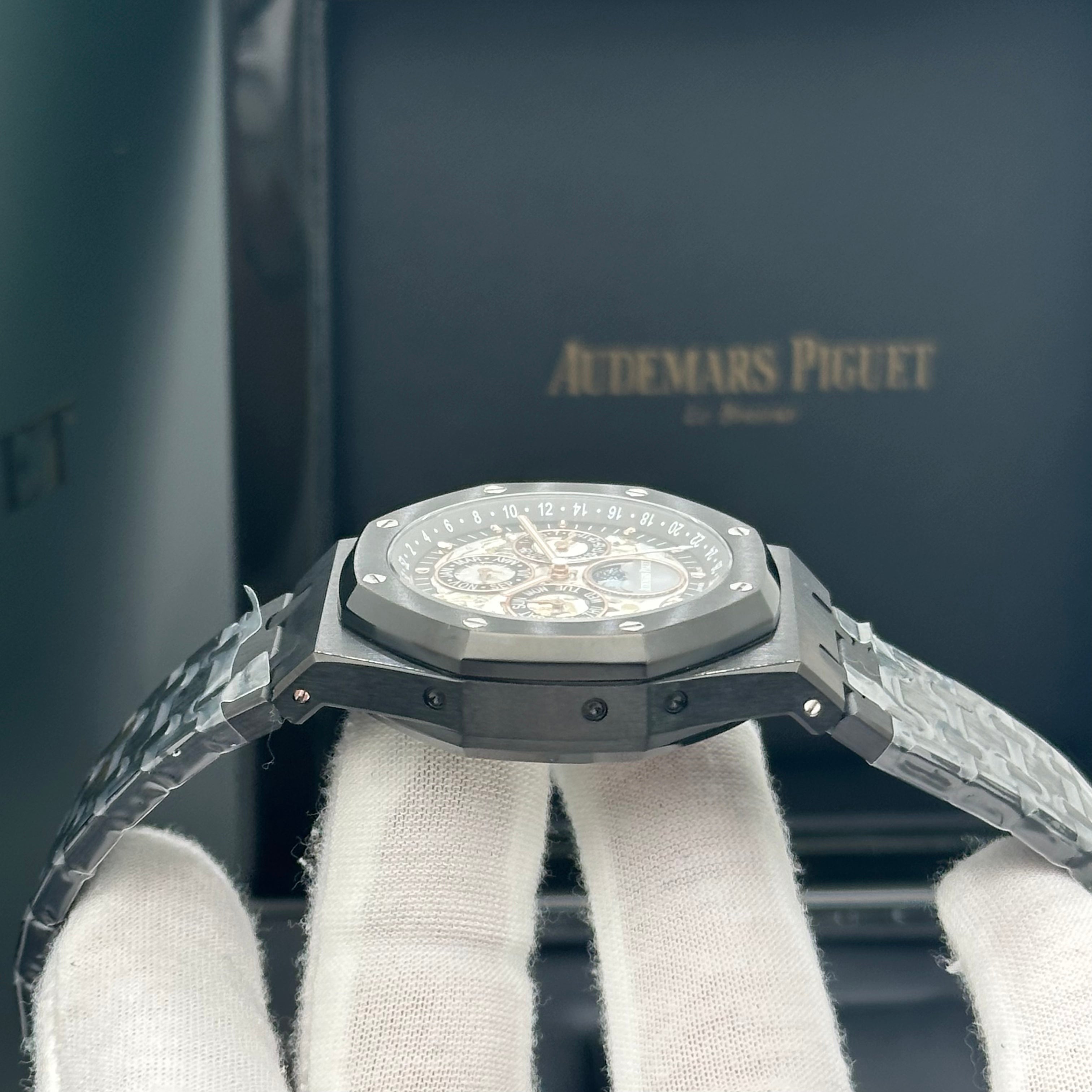 Audemars Piguet Royal Oak Perpetual Calendar Skeleton – Black Ceramic Look – Swiss Super Clone 1:1