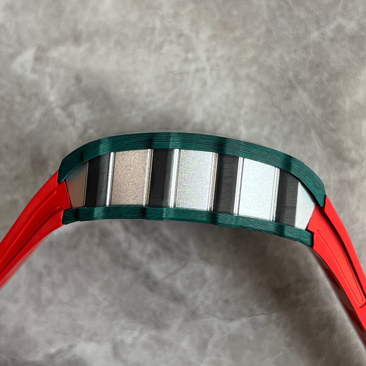 Richard Mille RM21-02 McLaren Flyback Chronograph – Green Quartz TPT® with Red Strap