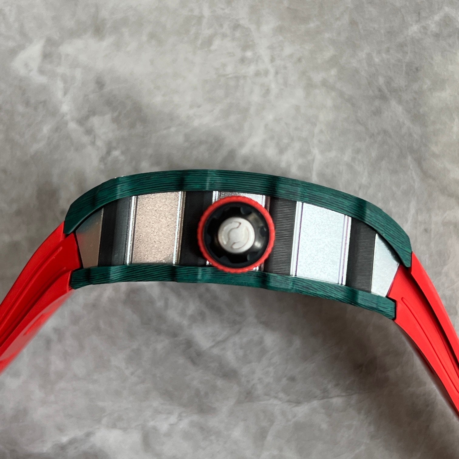 Richard Mille RM21-02 McLaren Flyback Chronograph – Green Quartz TPT® with Red Strap