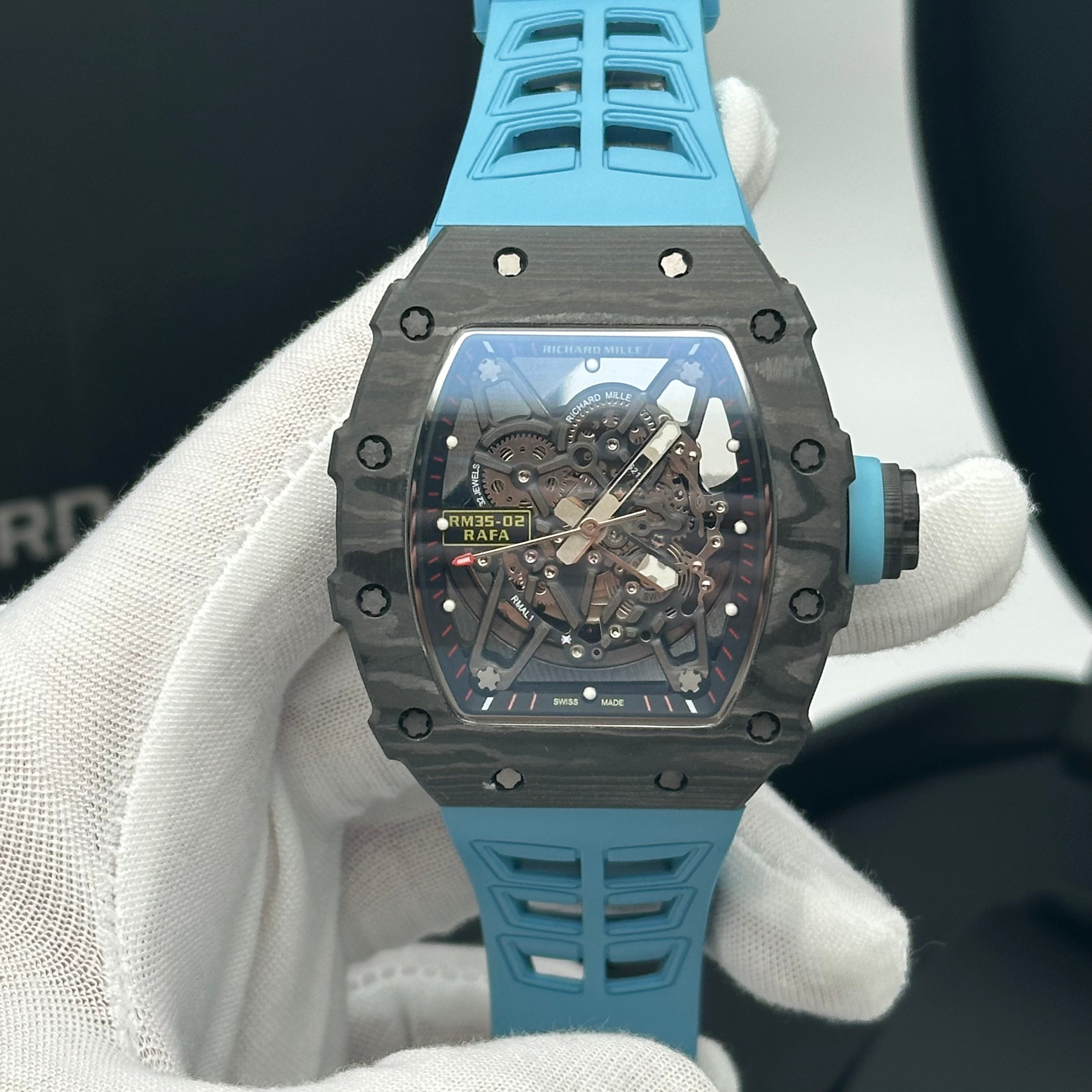 Richard Mille RM 35-02 – Carbon TPT with Sky Blue Strap