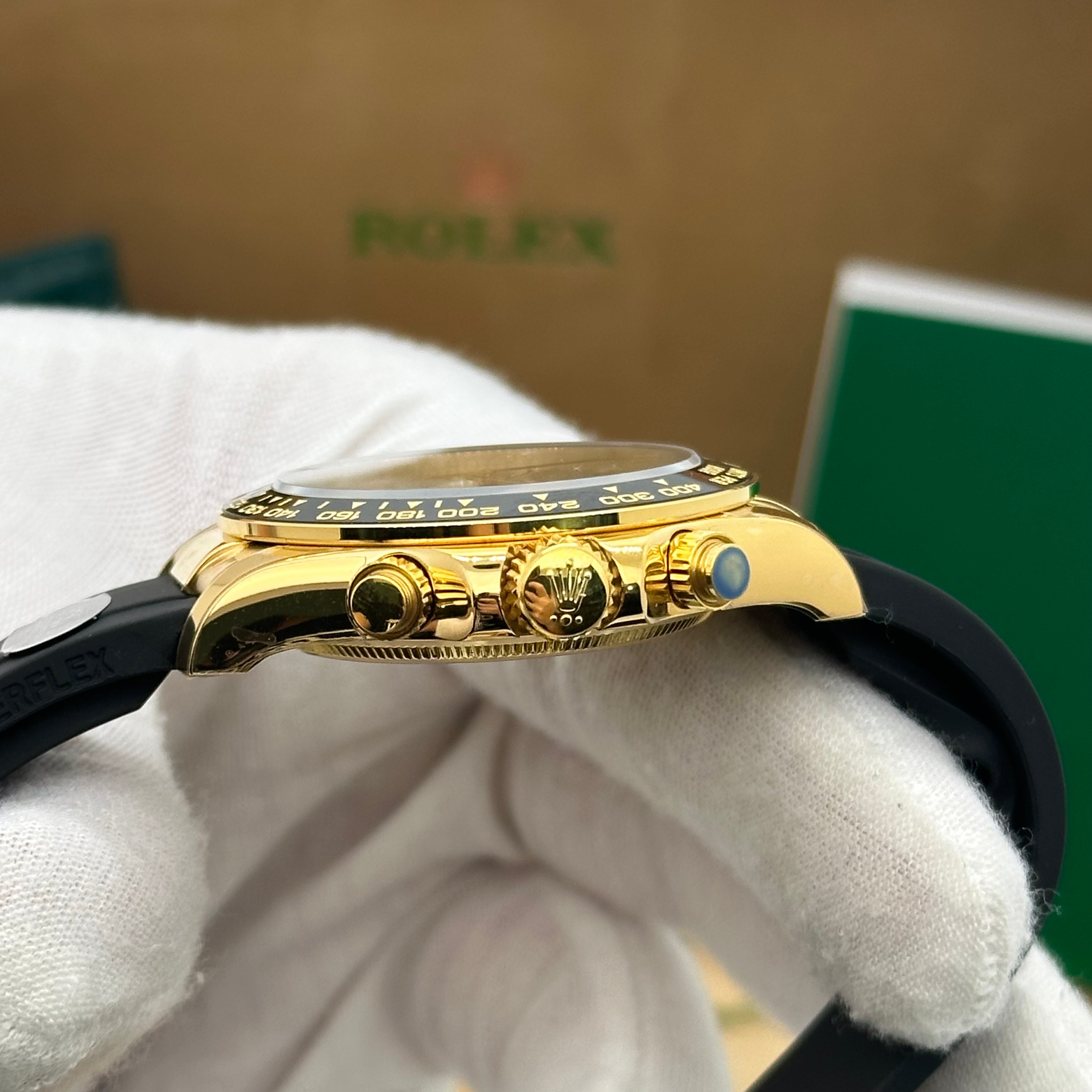 Rolex Daytona Gold Automatic Chronograph - Green Dial – Swiss Super Clone - OXJ29092