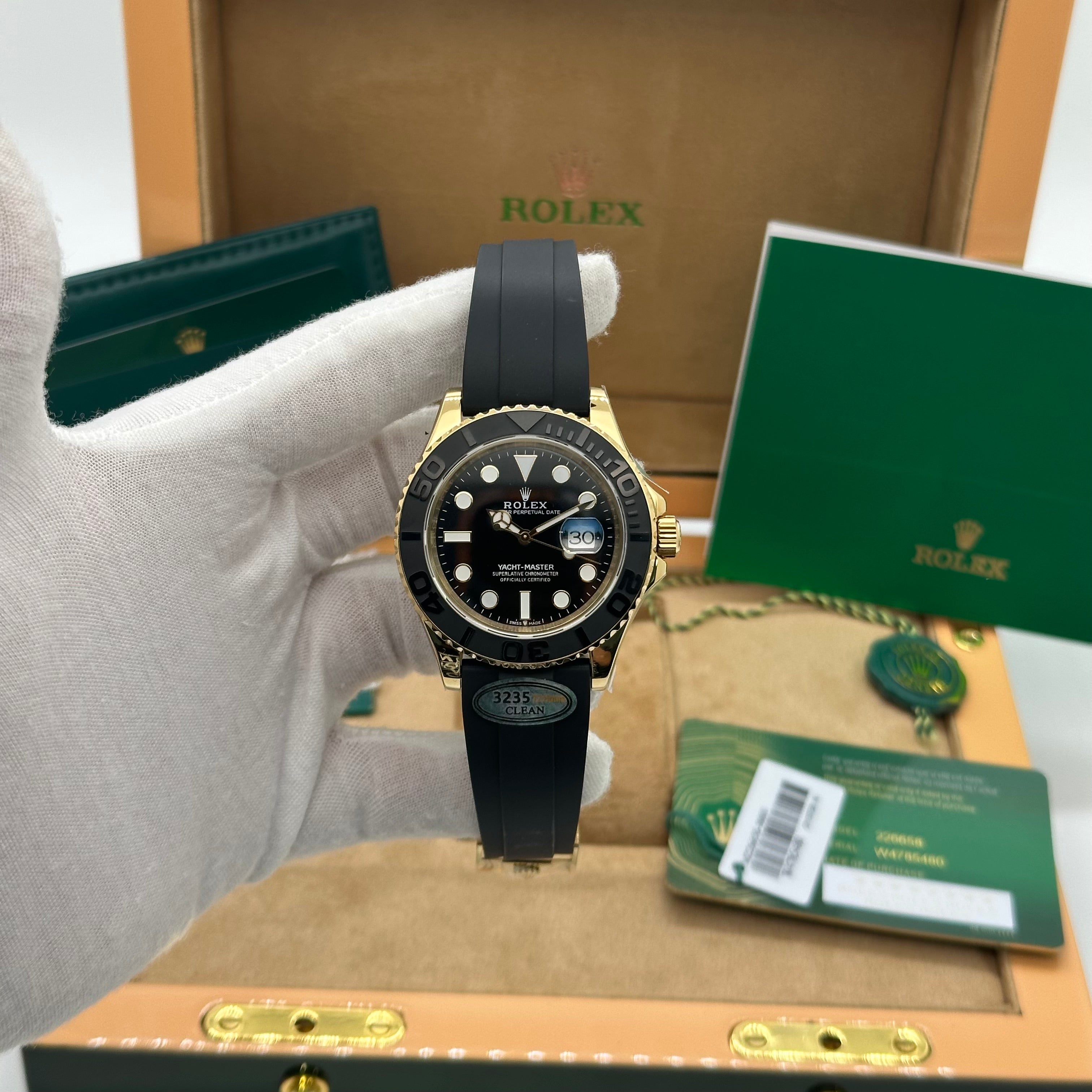 Rolex Yacht-Master 42mm Gold Marine Diver – Black Dial – Premium Edition - Swiss Super Clone - W4785480