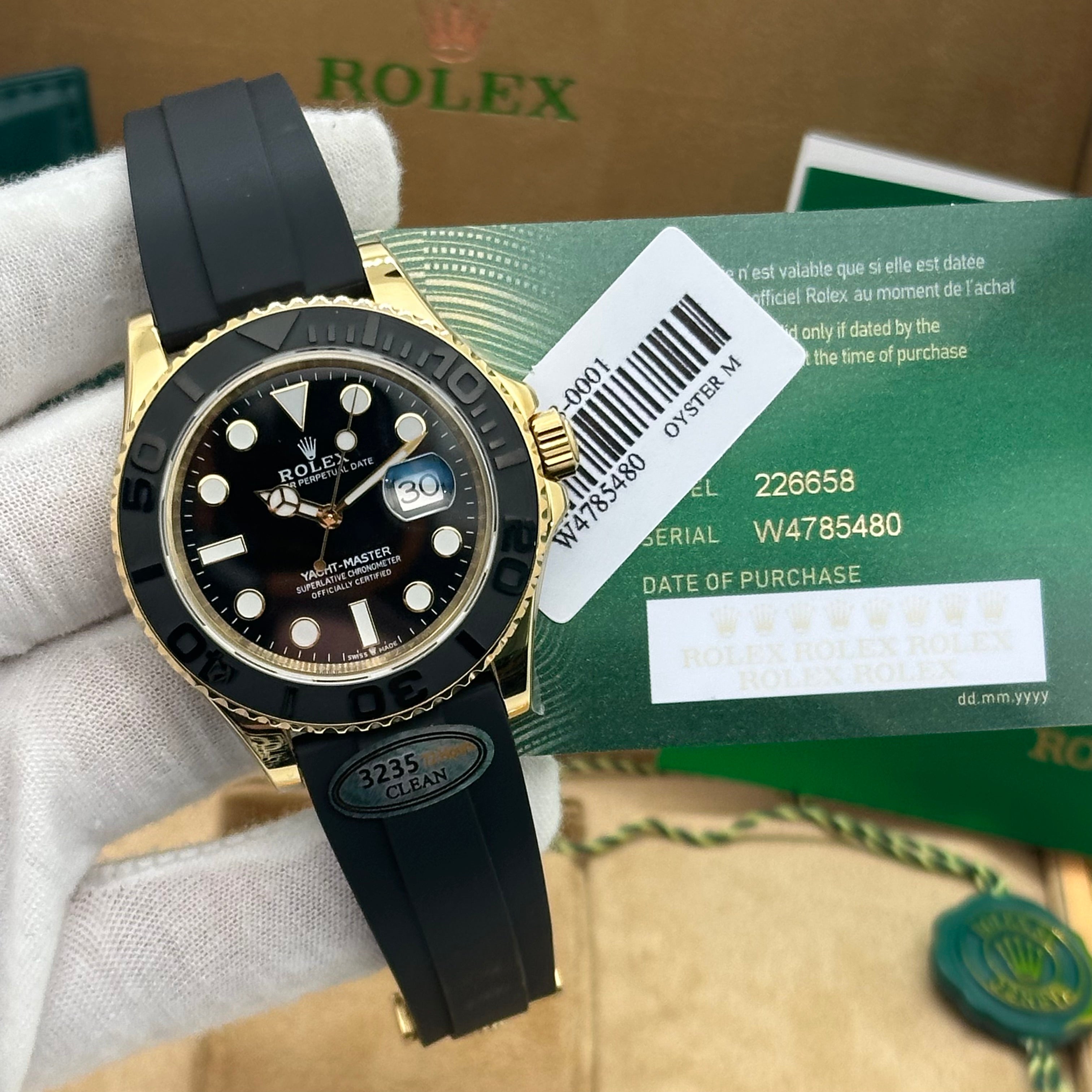 Rolex Yacht-Master 42mm Gold Marine Diver – Black Dial – Premium Edition - Swiss Super Clone - W4785480