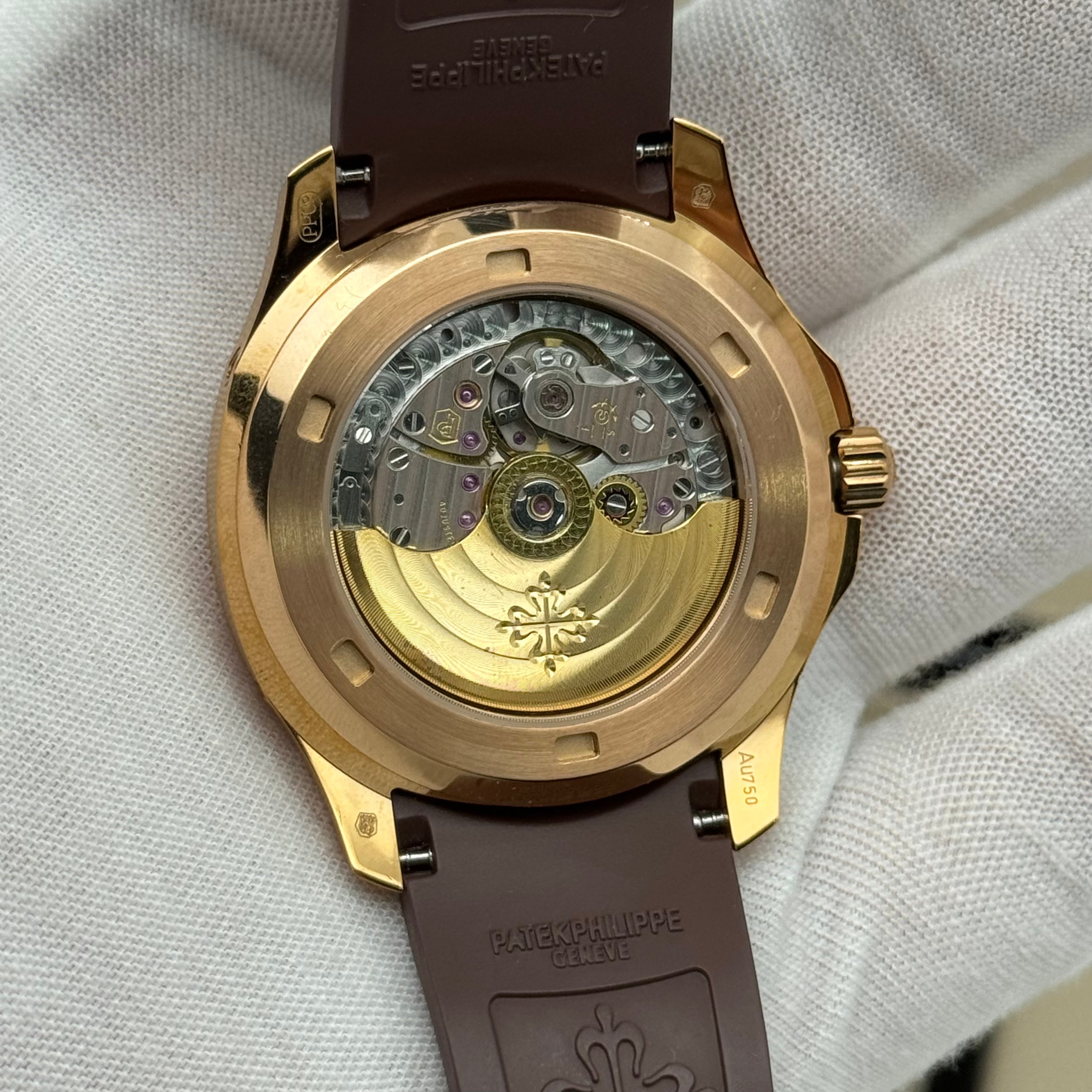 Patek Philippe Aquanaut Moon Phase Brown – Premium Swiss Super Clone | Automatic 40mm | Rubber Strap