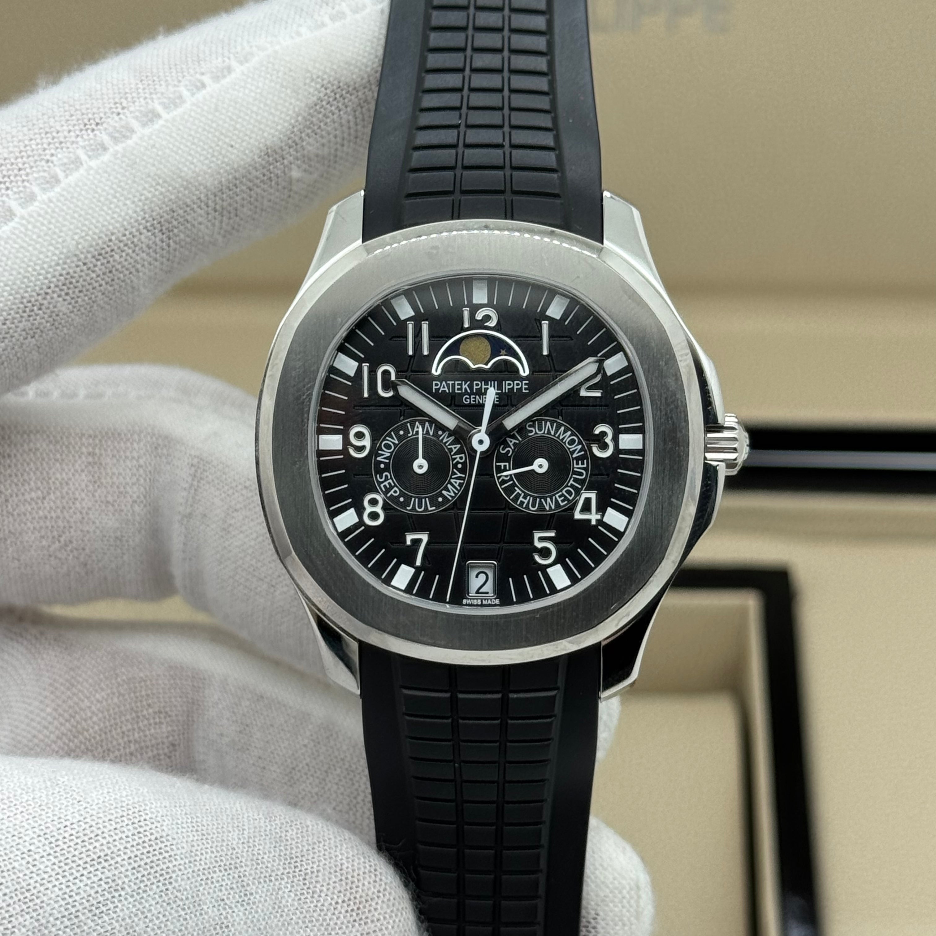 Patek Philippe Nautilus 5980 – Swiss Super Clone | Automatic Chronograph | Blue Dial