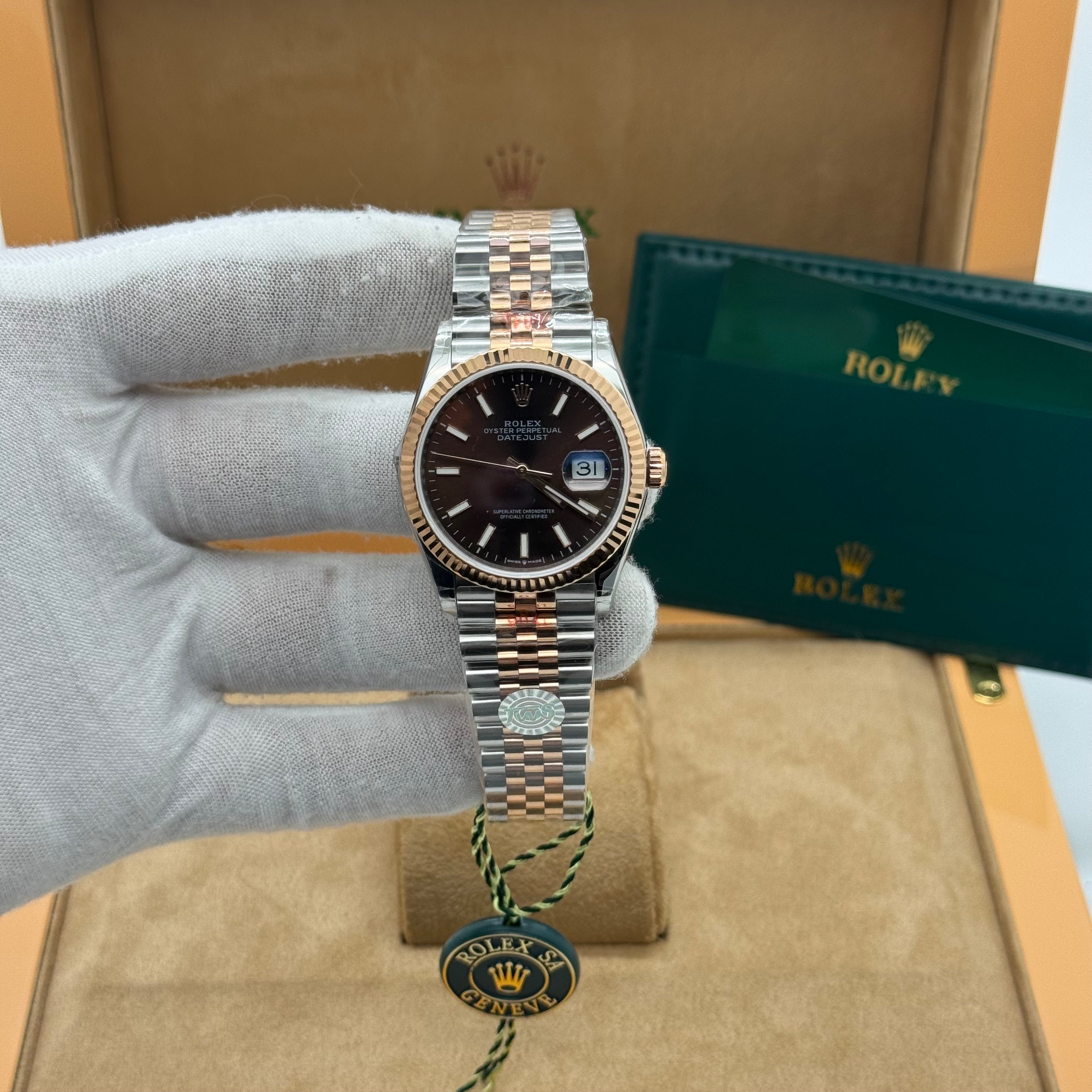 Rolex Datejust 36MM – Two-Tone Rose Gold & Steel / Chocolate Dial