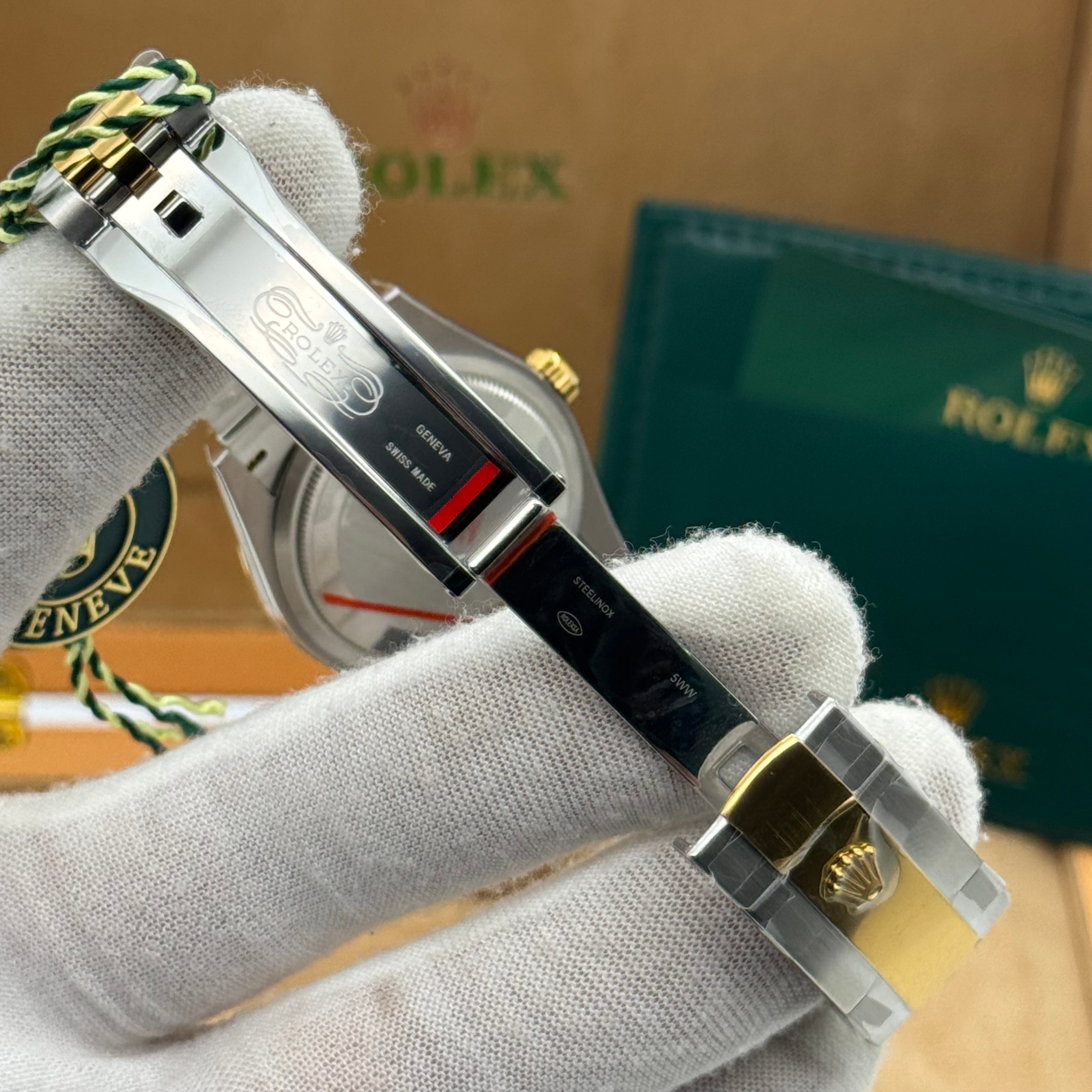 Rolex Date-Just 36MM Two-Tone Datejust Style Watch – Diamond Bezel, Roman Dial