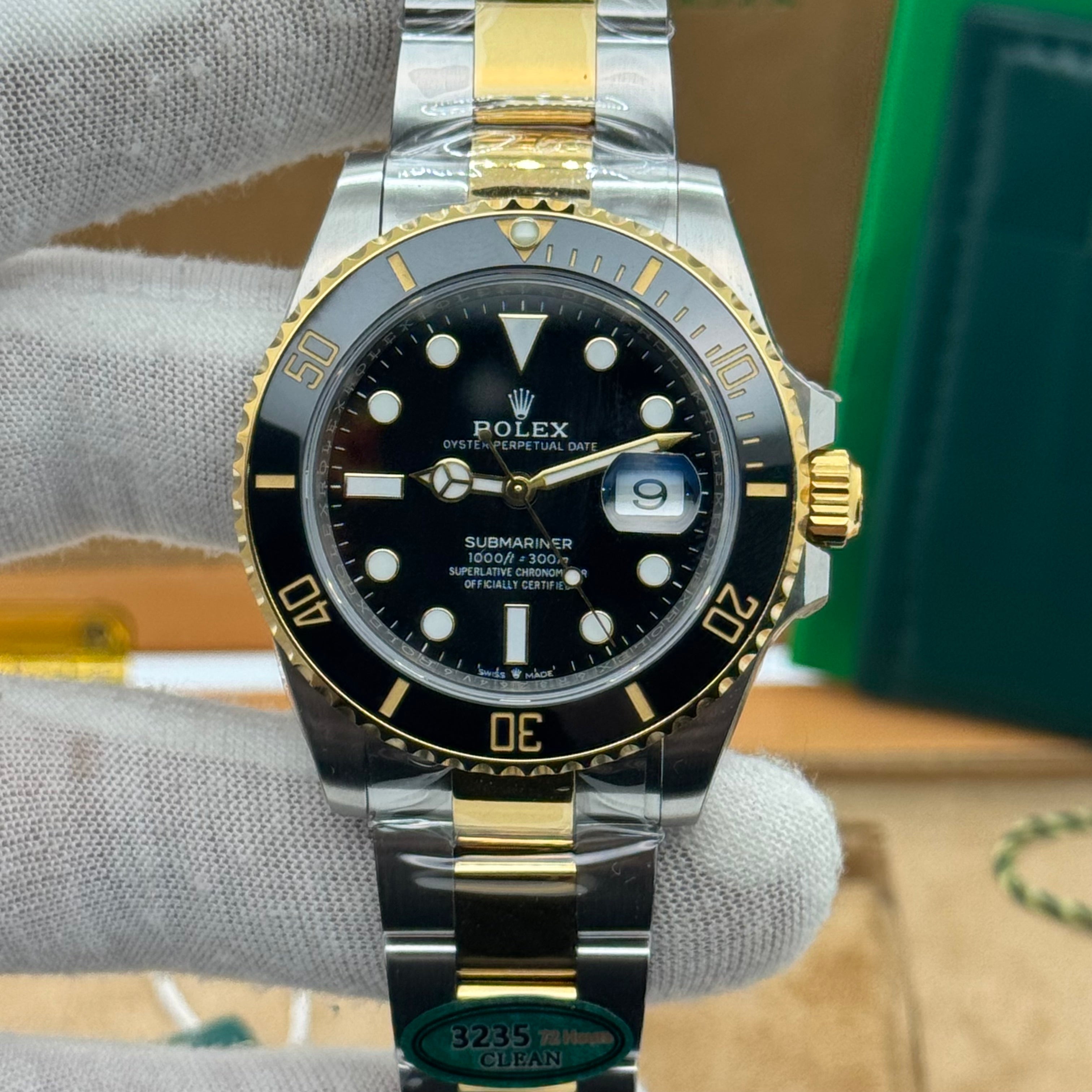 Rolex Submariner Dive Watch – Two-Tone Black Edition | Swiss Automatic - 6R8264V6