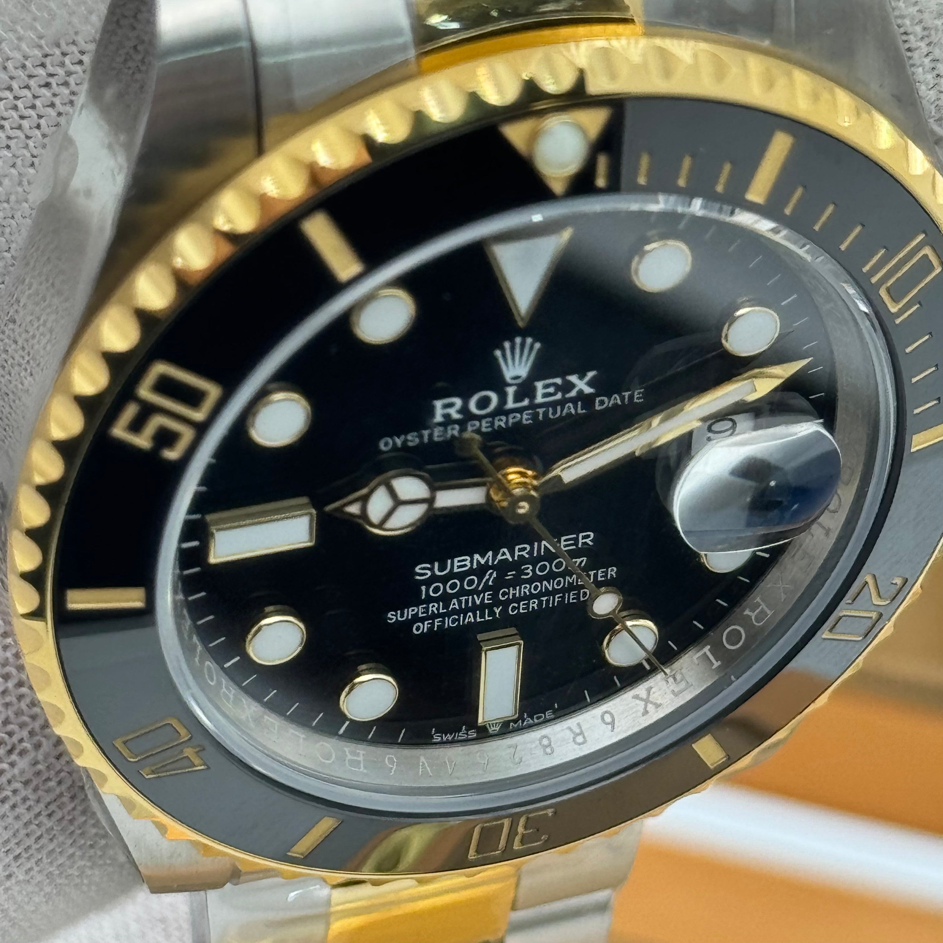 Rolex Submariner Dive Watch – Two-Tone Black Edition | Swiss Automatic - 6R8264V6