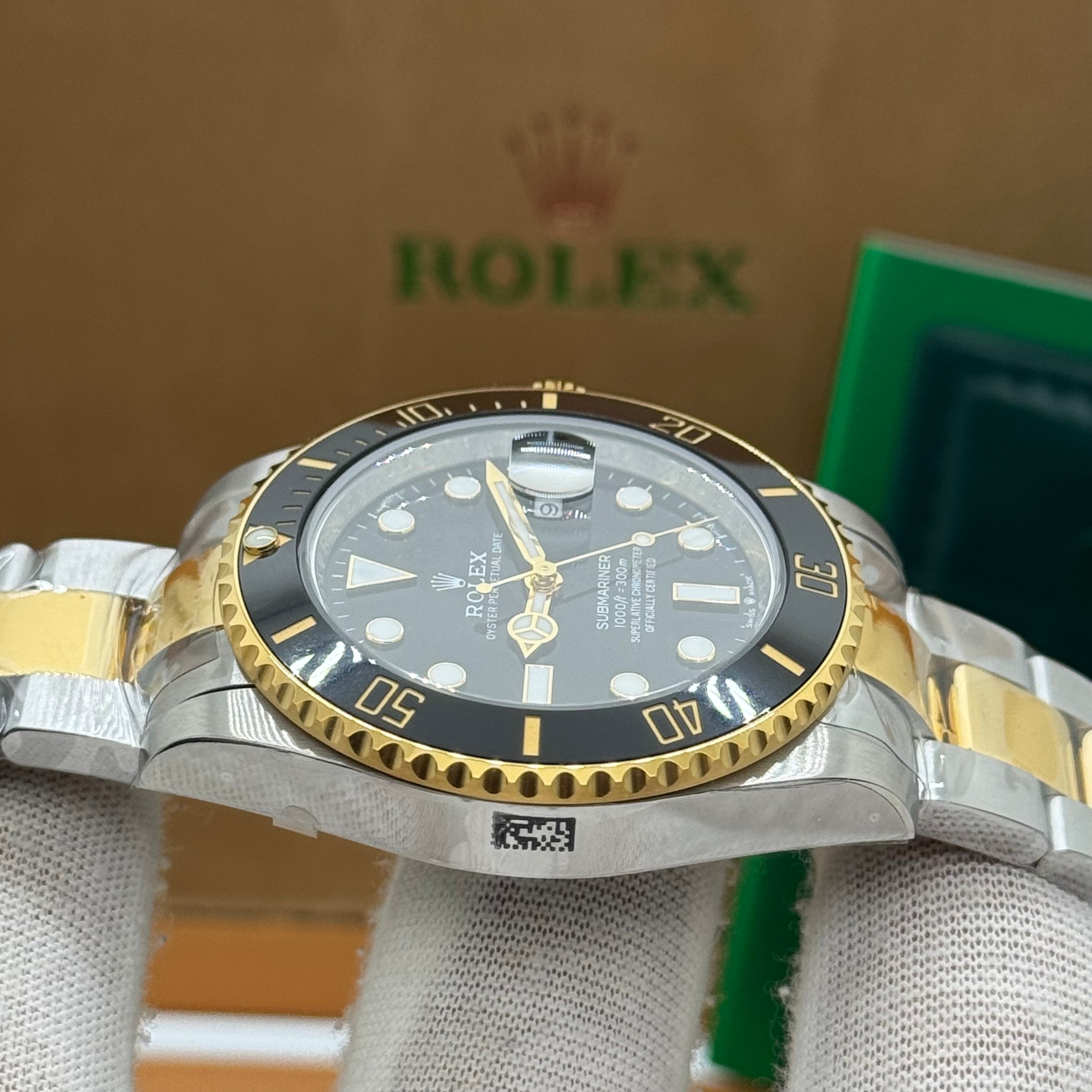 Rolex Submariner Dive Watch – Two-Tone Black Edition | Swiss Automatic - 6R8264V6