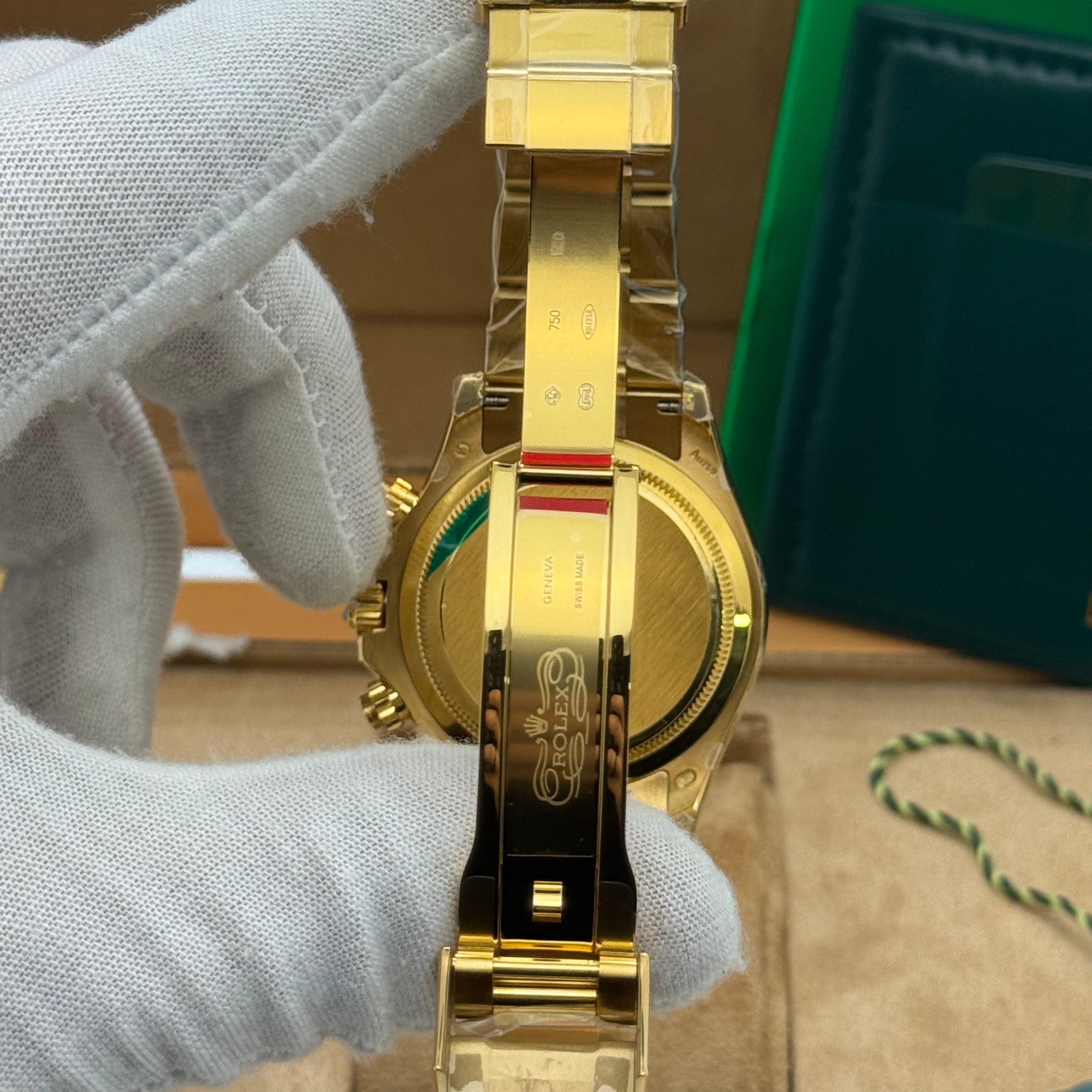 Rolex Daytouna Gold Chronograph Watch – Green Dial – Swiss Super Clone 2025 Version J23251