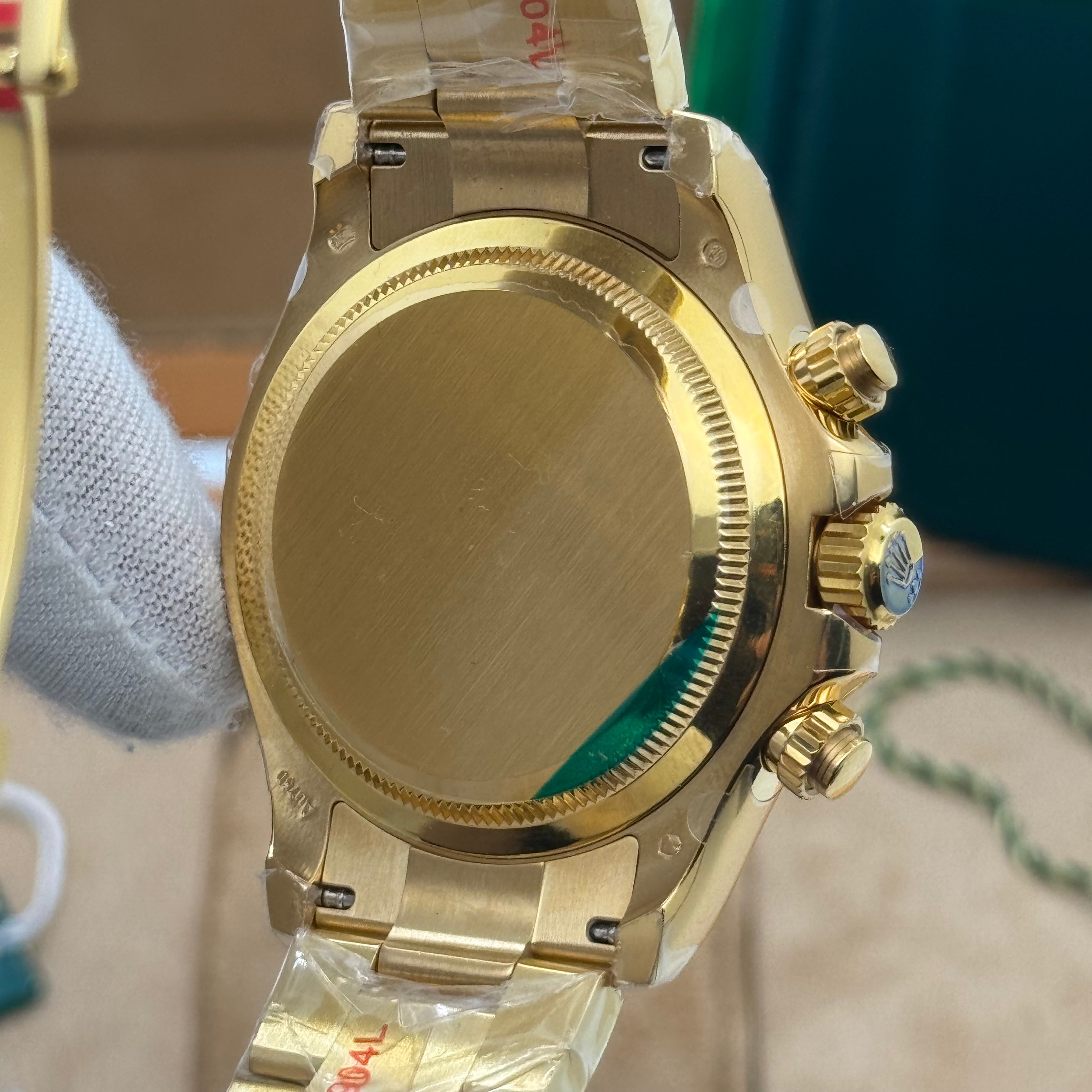 Rolex Daytouna Gold Chronograph Watch – Green Dial – Swiss Super Clone 2025 Version J23251